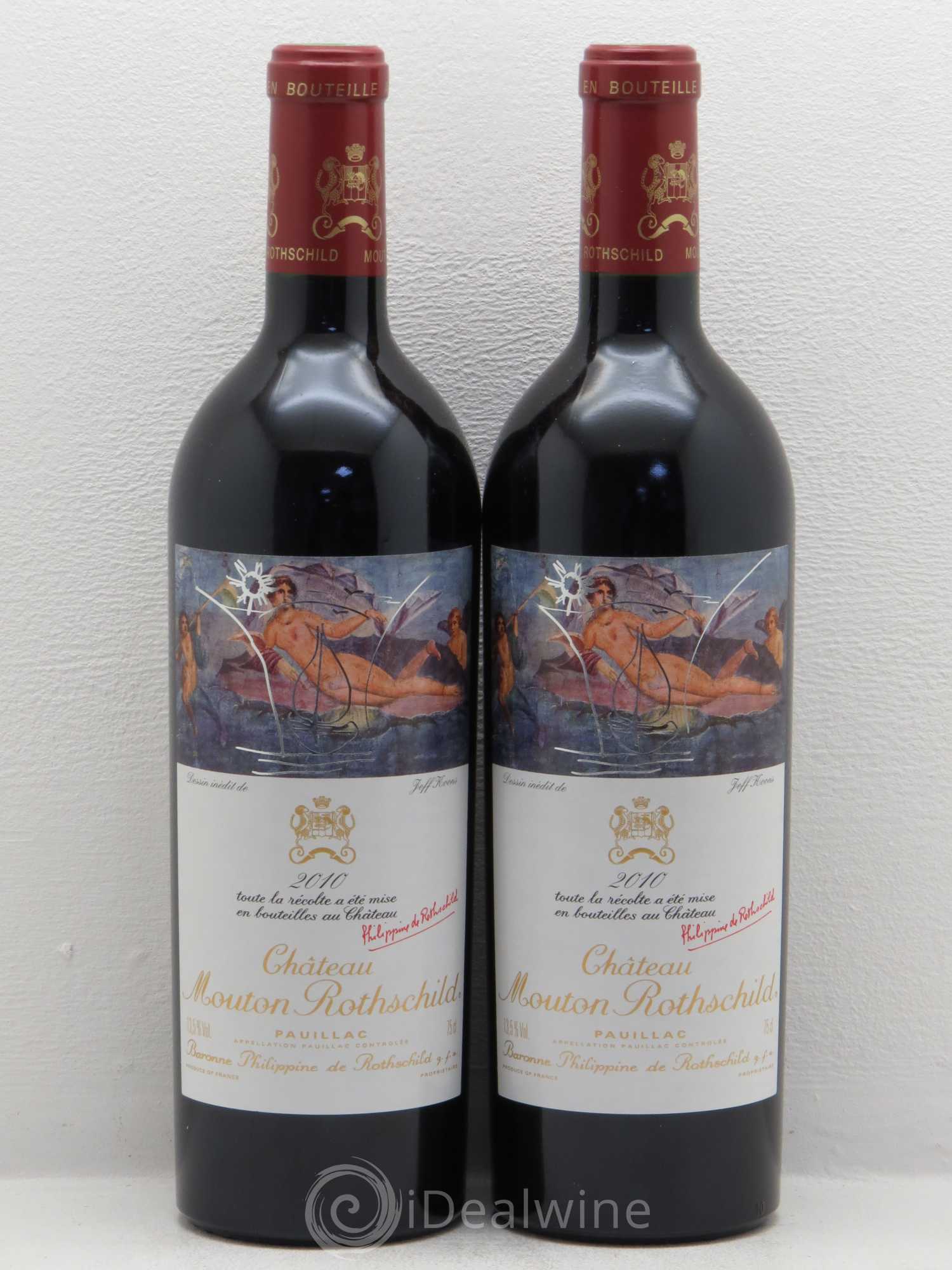 Château Mouton Rothschild 1er Grand Cru Classé 2010 - Lot de 2 bouteilles - 0