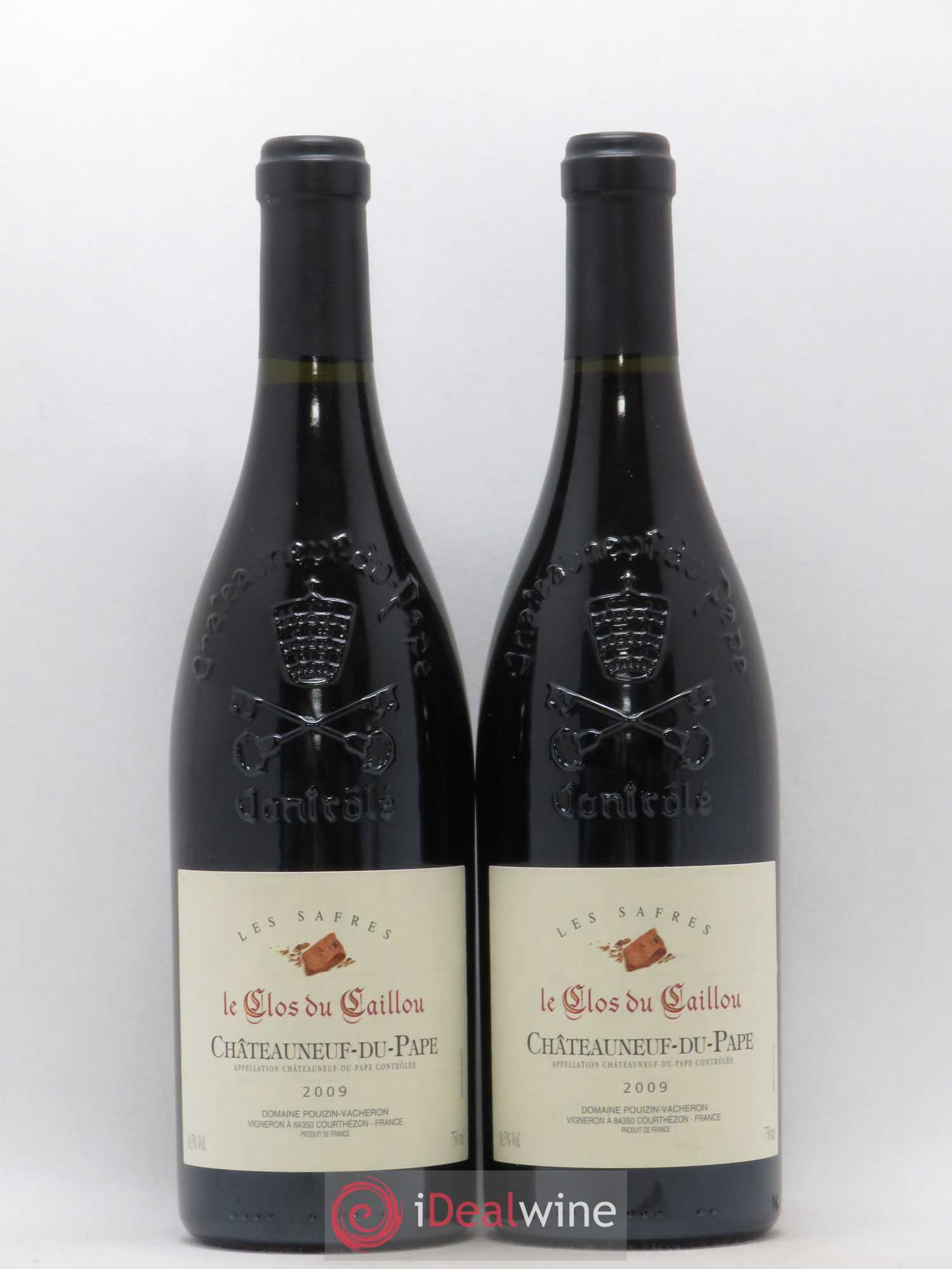 Châteauneuf-du-Pape Le Clos du Caillou Les Safres Sylvie Vacheron (sans prix de réserve) 2009 - Lot de 2 bouteilles - 0