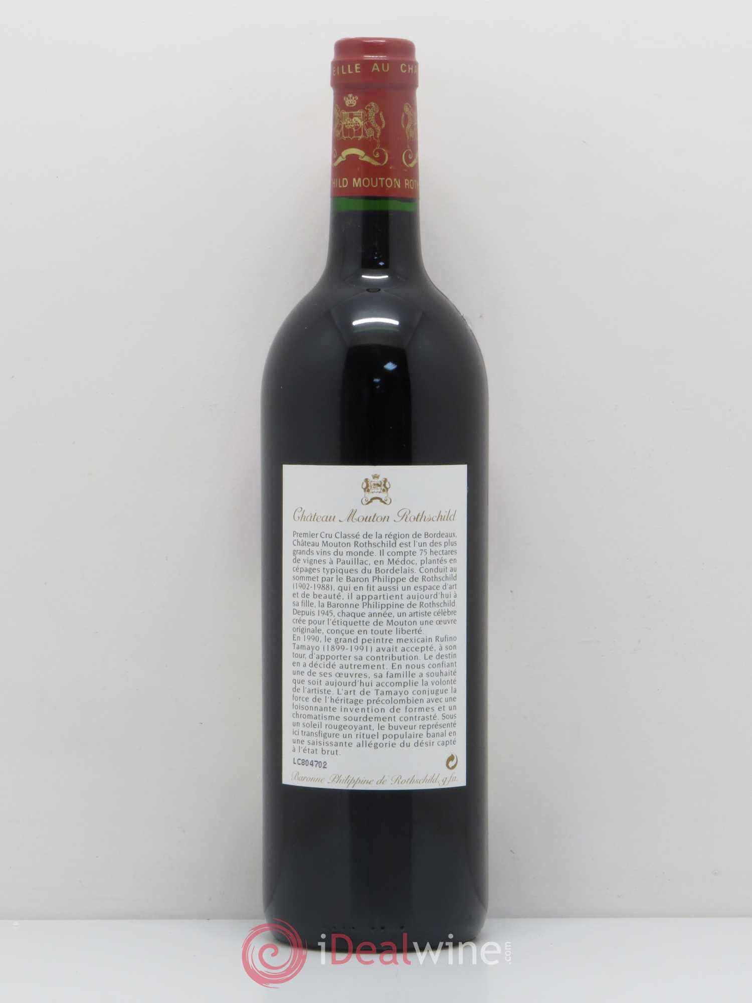 Château Mouton Rothschild 1er Grand Cru Classé 1998 - Lot de 1 bouteille - 1