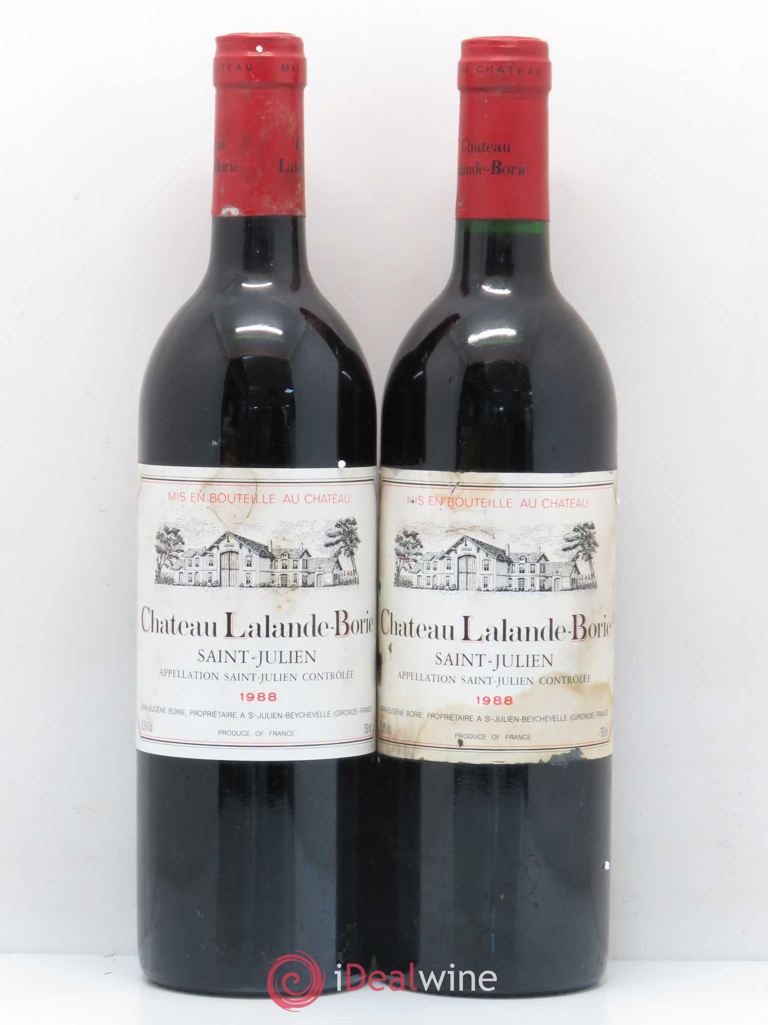 Château Lalande Borie 1988 - Lot de 2 bouteilles - 0
