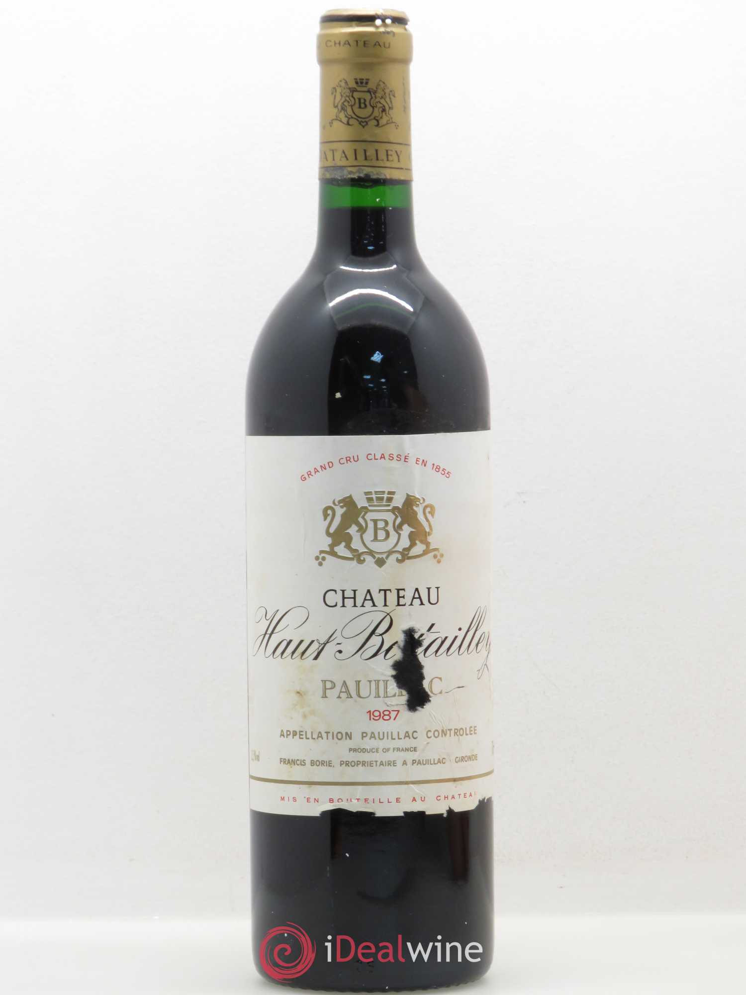 Château Haut Batailley 5ème Grand Cru Classé 1987 - Lot de 1 bouteille - 0