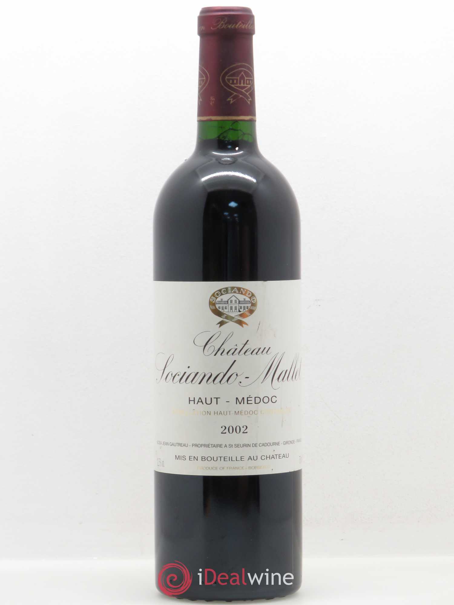 Château Sociando Mallet 2002 - Lot de 1 bouteille - 0