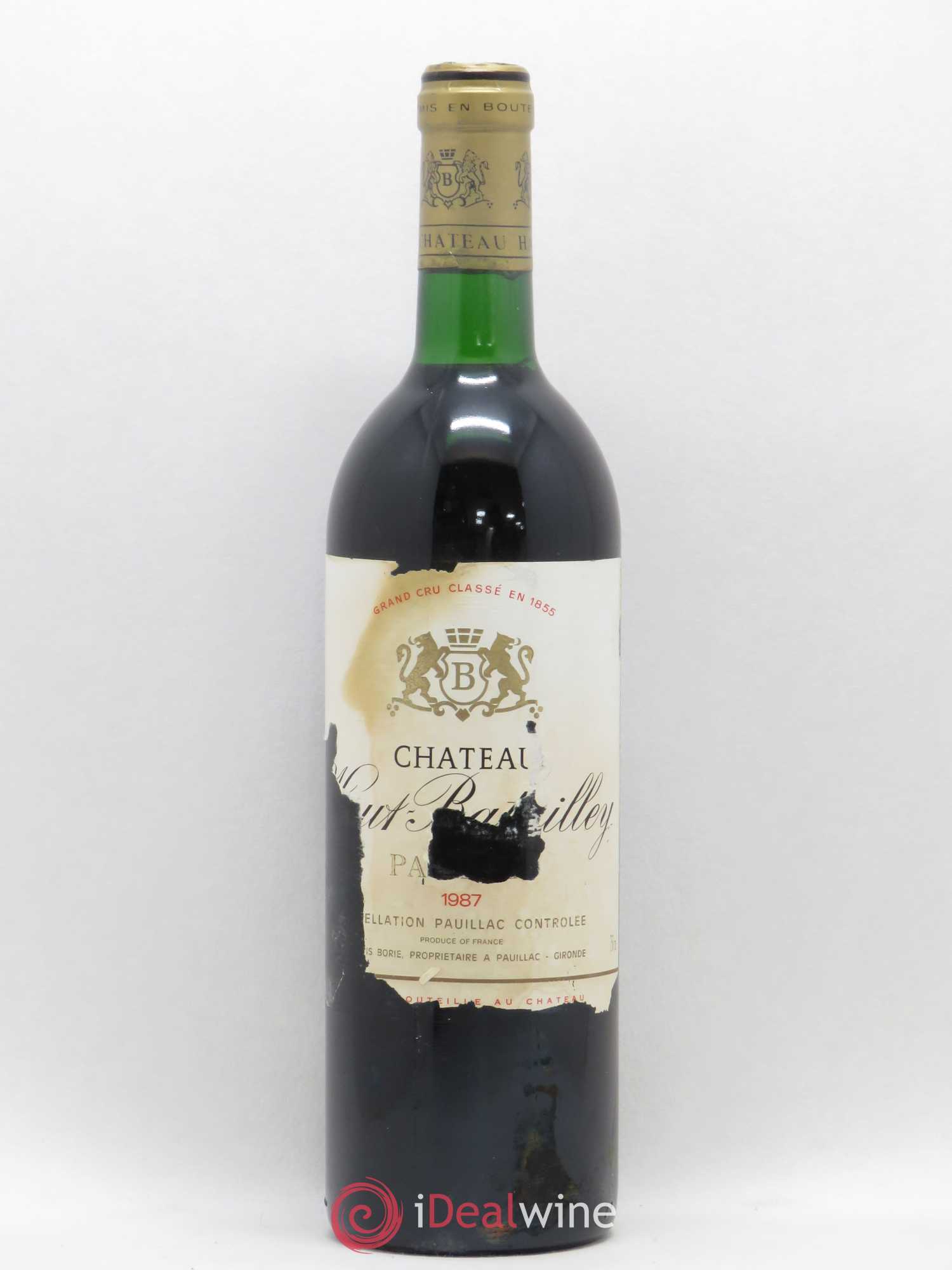 Château Haut Batailley 5ème Grand Cru Classé 1987 - Lot de 1 bouteille - 0