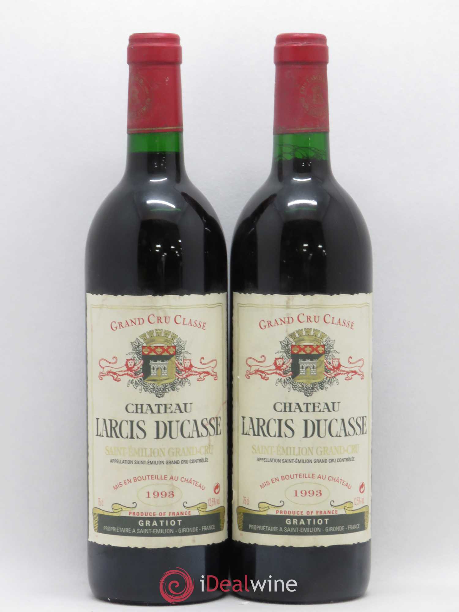 Château Larcis Ducasse 1er Grand Cru Classé B 1993 - Lot de 2 bouteilles - 0