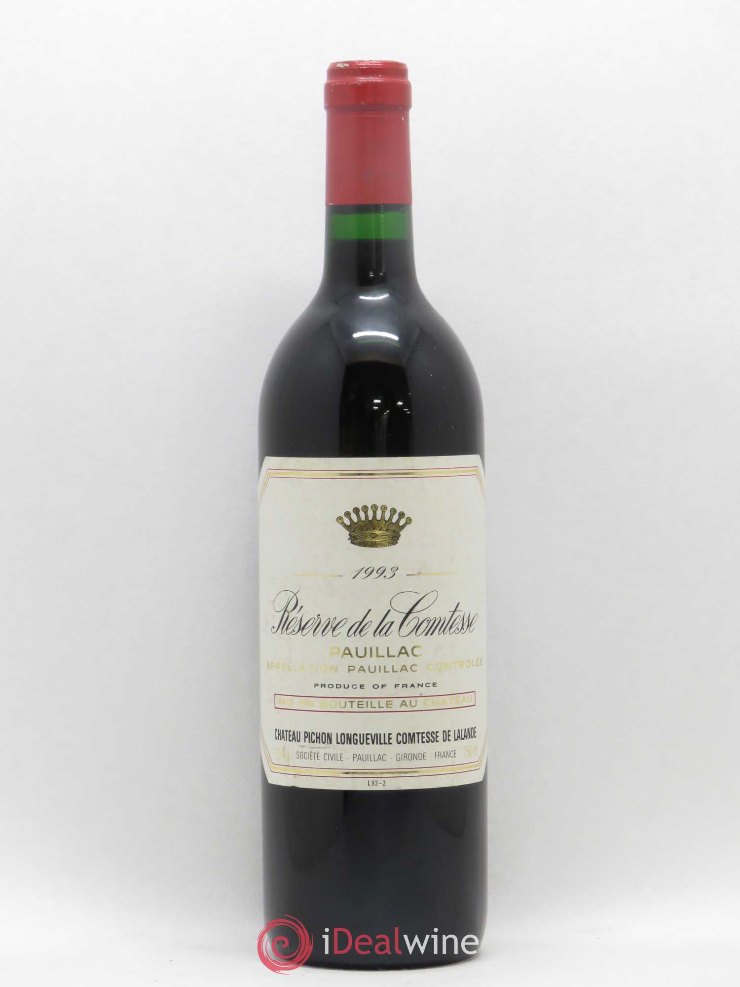 Réserve de la Comtesse Second Vin 1993 - Lot de 1 bouteille - 0