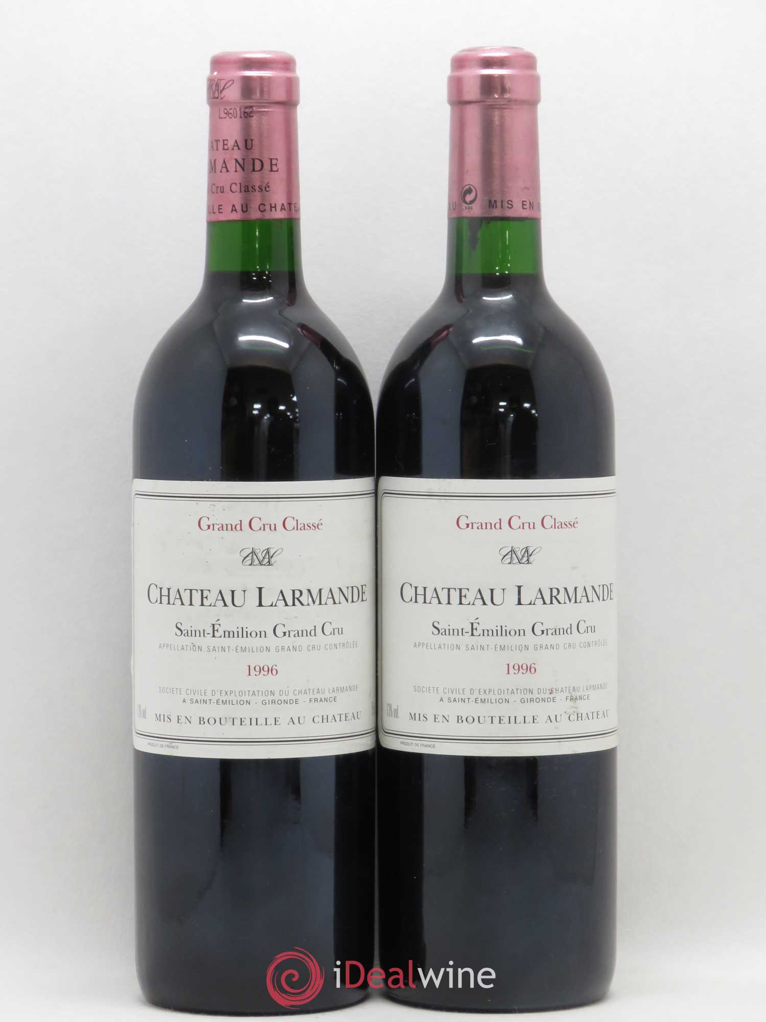 Château Larmande Grand Cru Classé 1996 - Lot de 2 bouteilles - 0