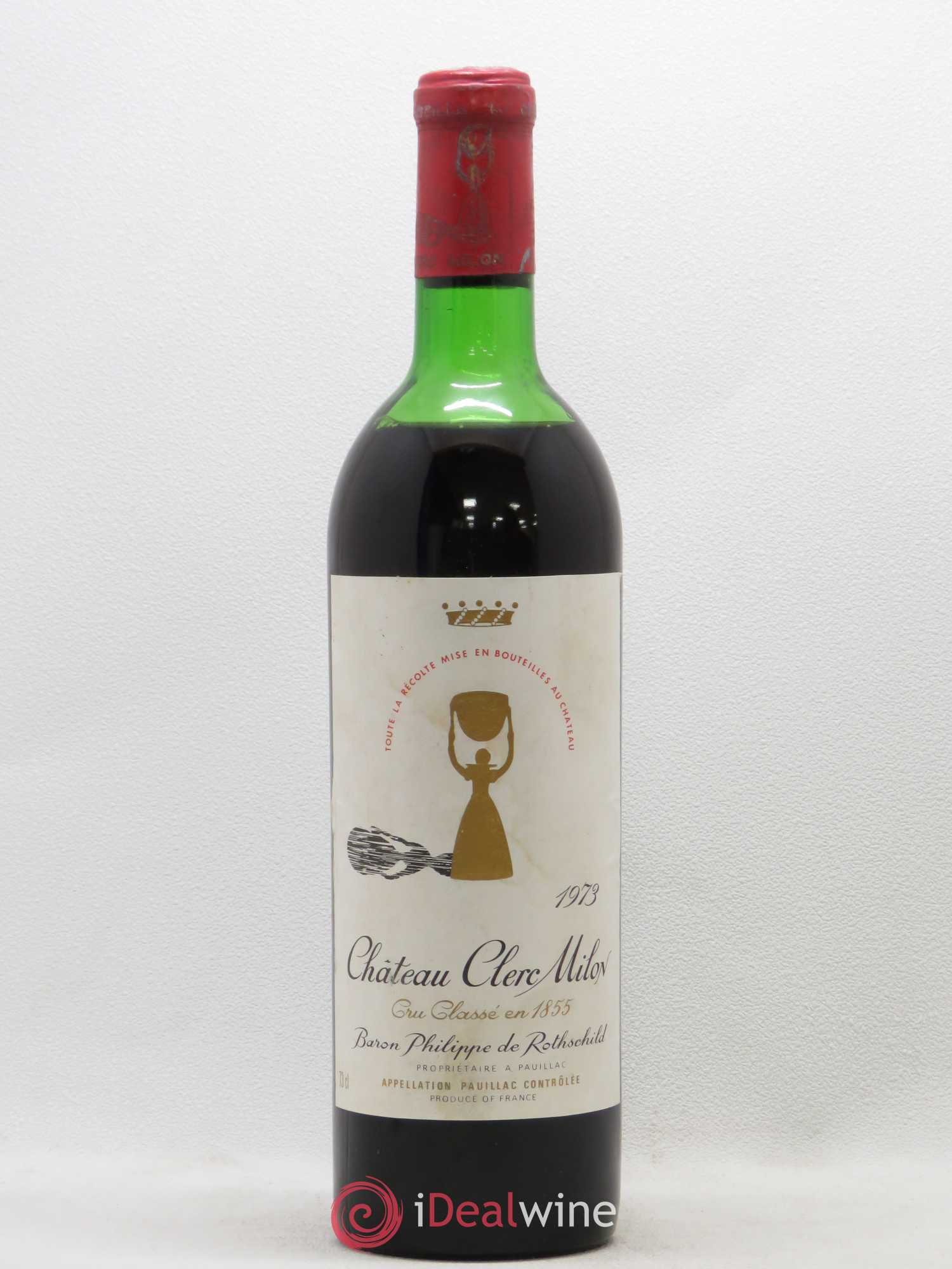 Château Clerc Milon 5ème Grand Cru Classé 1973 - Lot de 1 bouteille - 0
