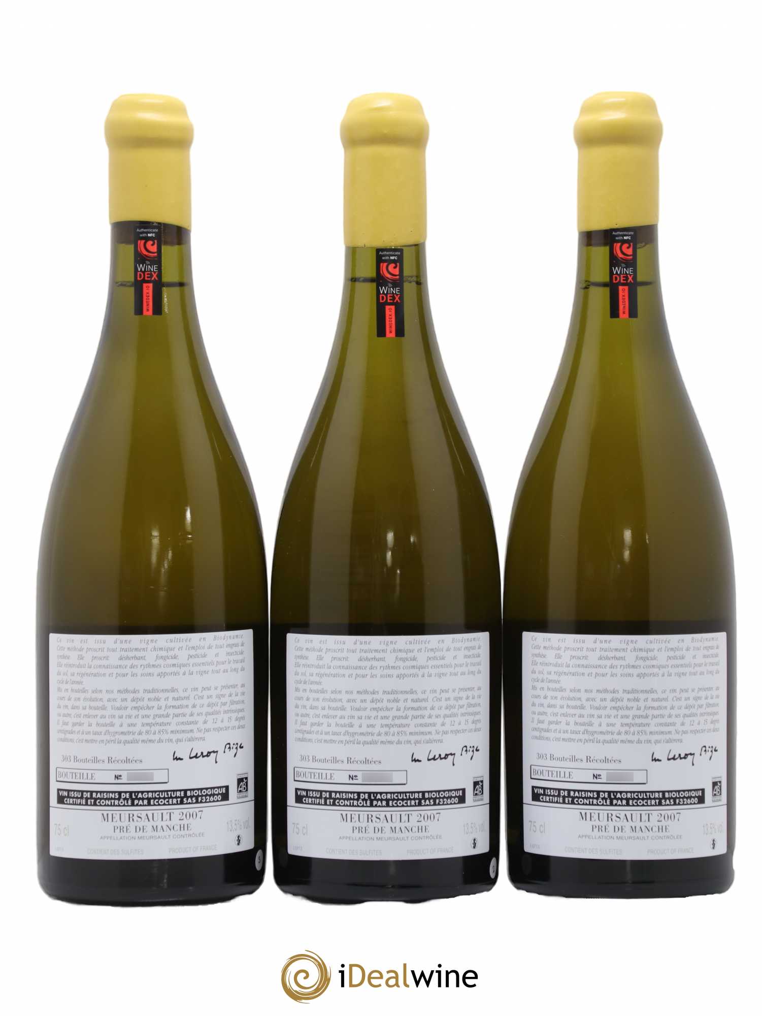 Meursault Pré de Manche d'Auvenay (Domaine) 2007 - Lot de 3 bouteilles - 1