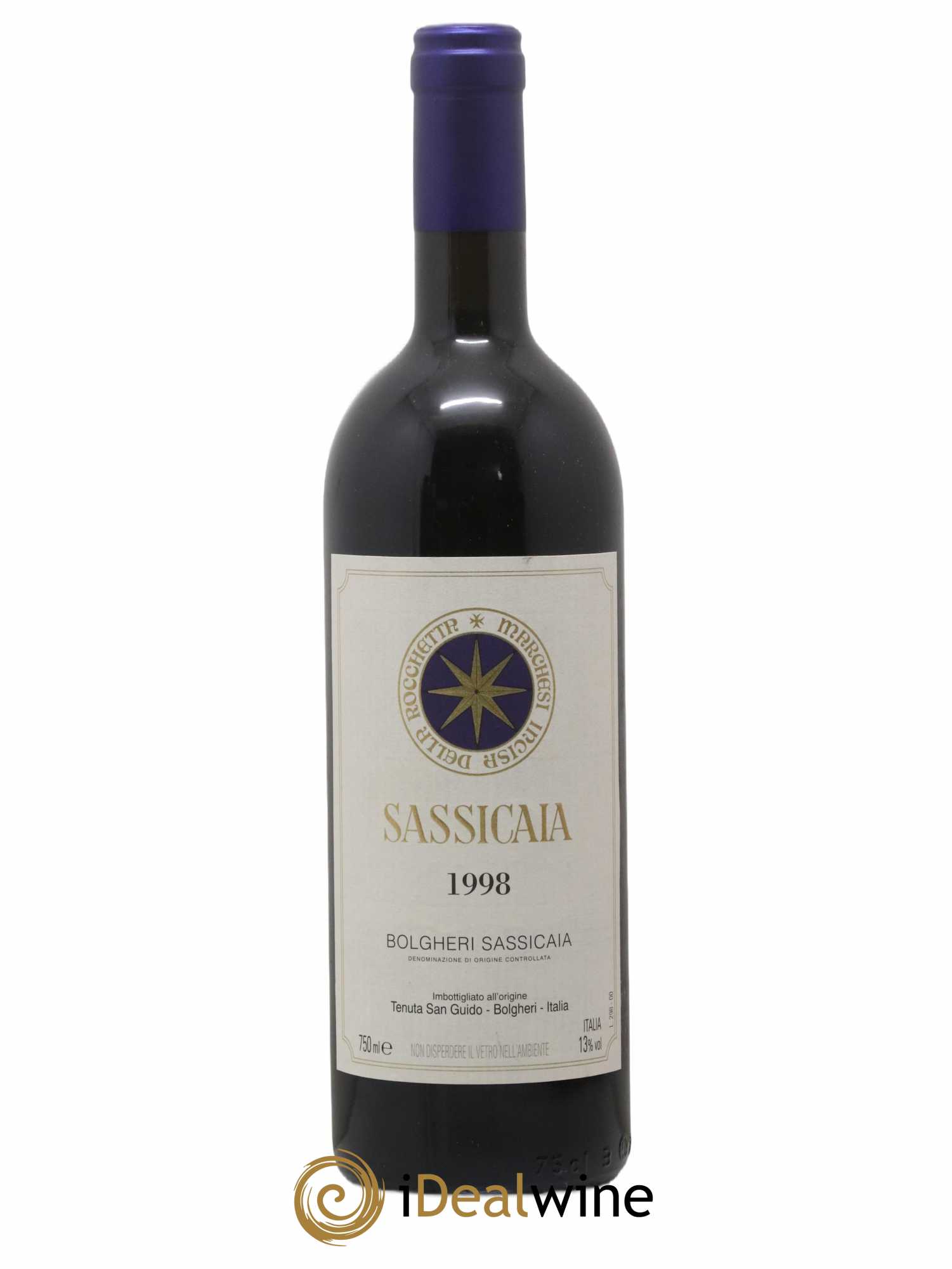 Bolgheri DOC Sassicaia Tenuta San Guido 1998 - Lot de 1 bouteille - 0