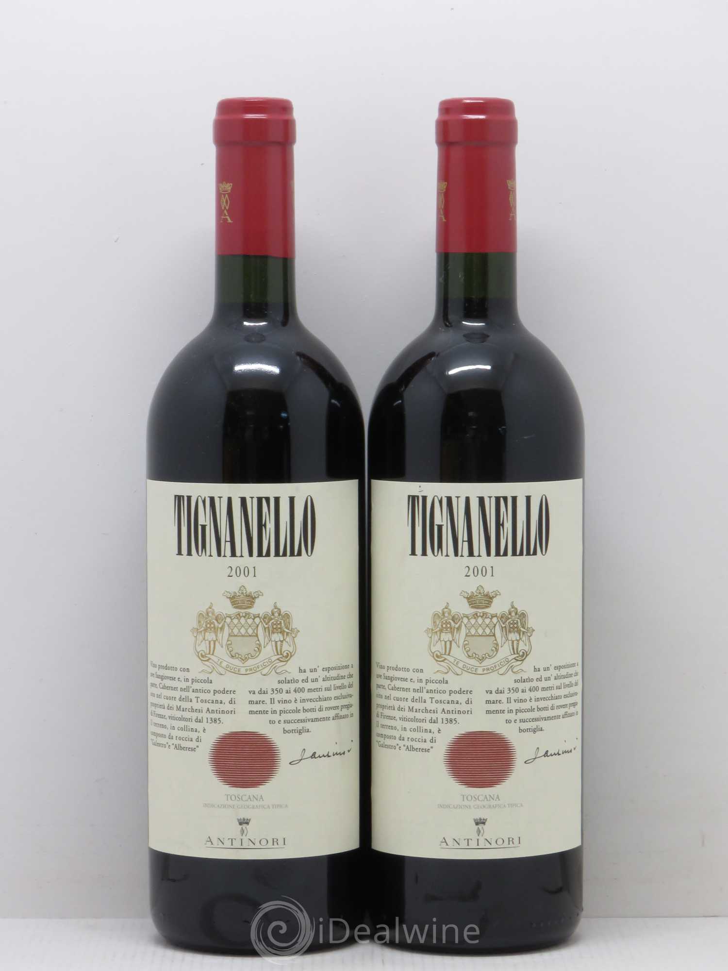 Toscana IGT Tignanello Tenuta Tignanello - Marchesi Antinori 2001 - Lot de 2 bouteilles - 0