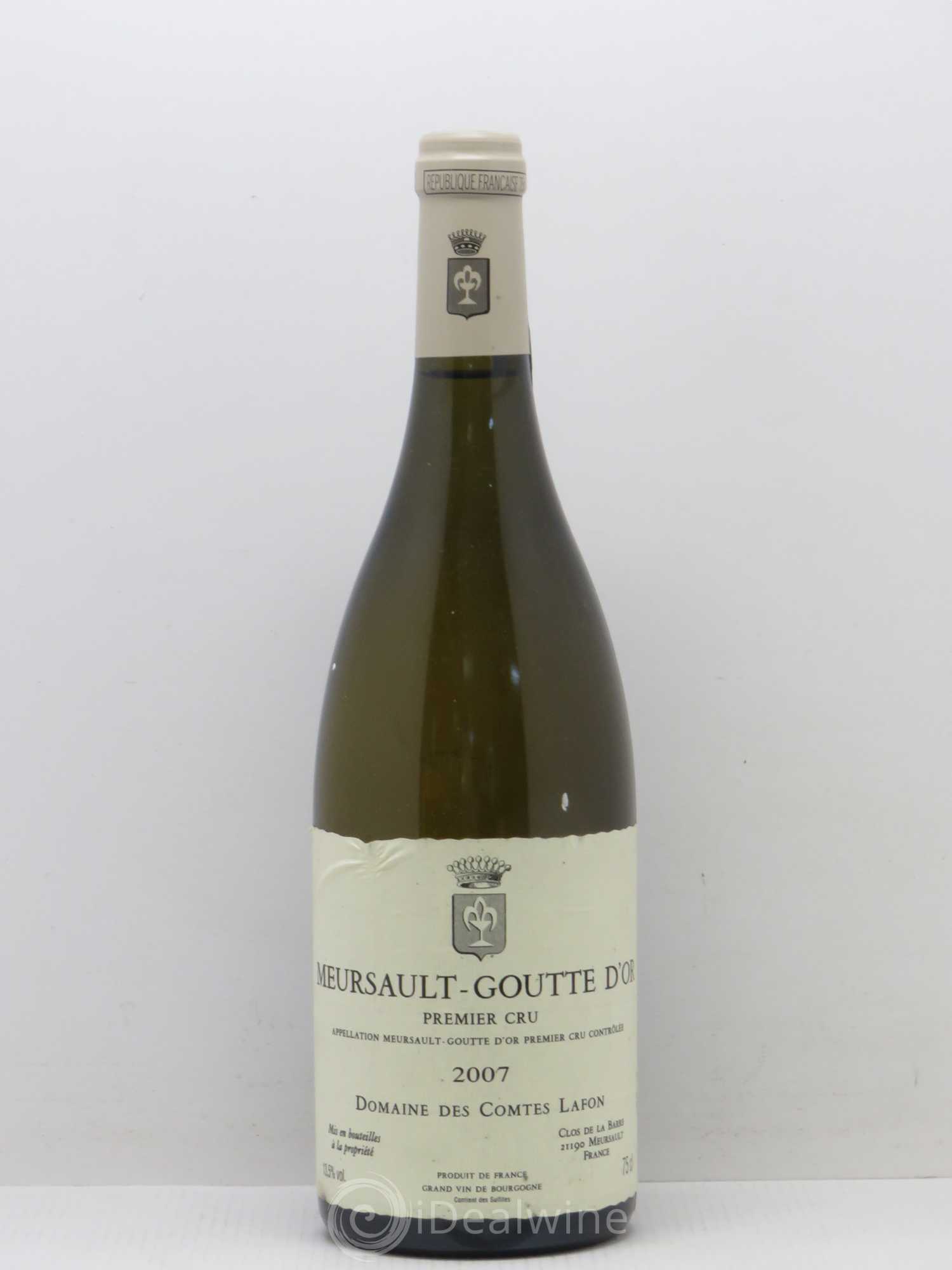 Meursault 1er Cru Goutte d'Or Comtes Lafon (Domaine des) 2007 - Lot de 1 bouteille - 0