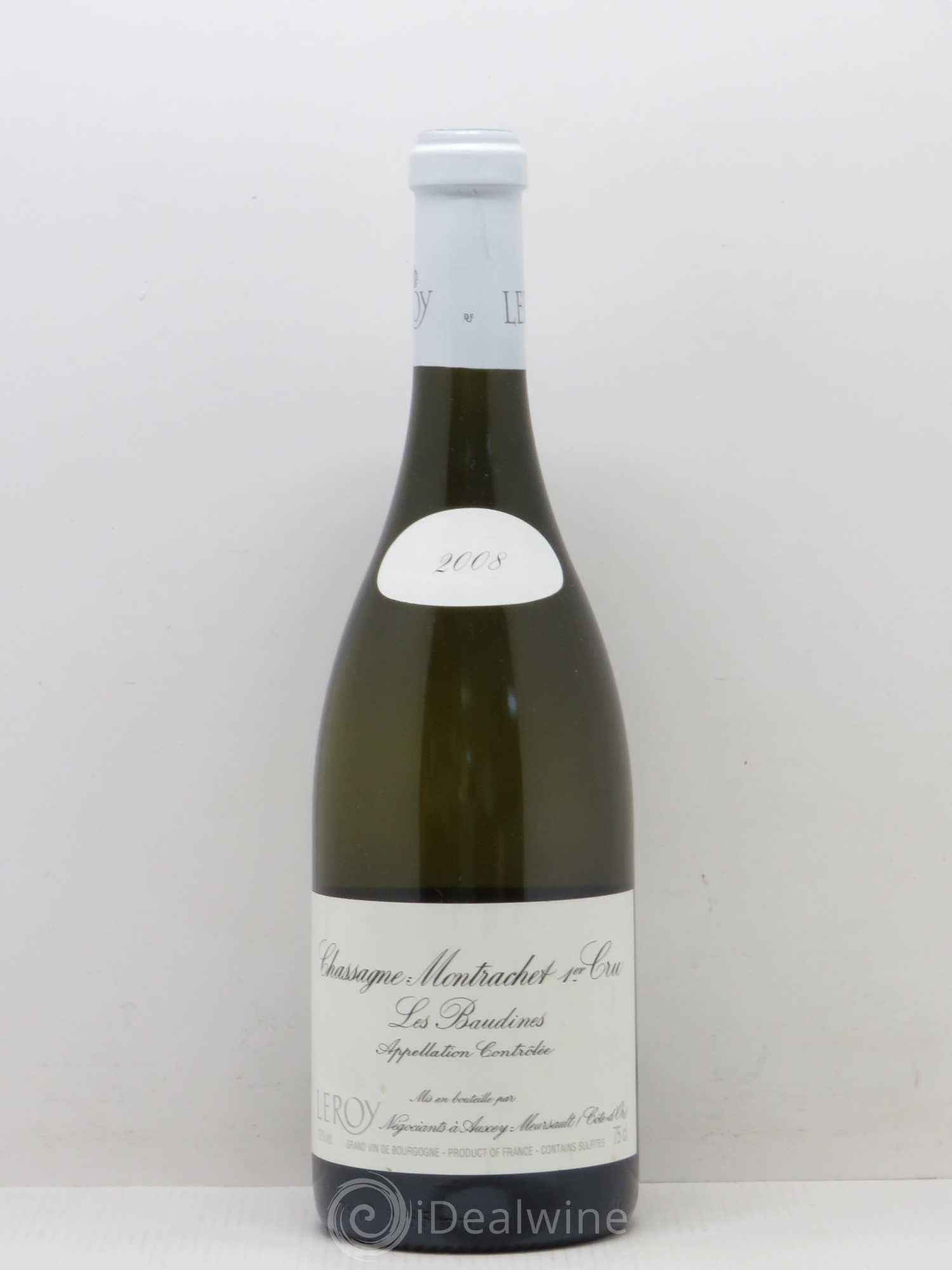 Chassagne-Montrachet 1er Cru Les Baudines Leroy SA 2008 - Posten von 1 Flasche - 0