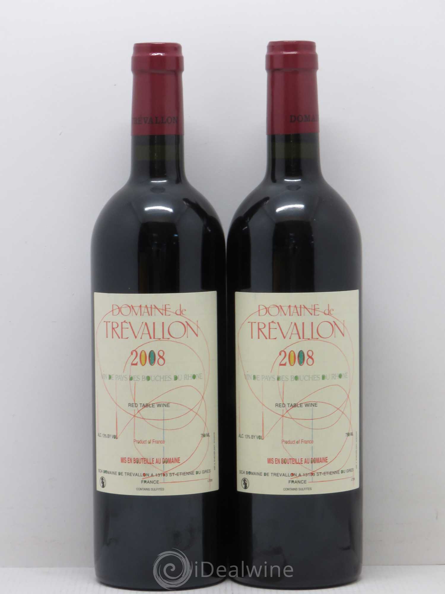 Coteaux d'Aix-en-Provence Trévallon (Domaine de) Eloi Dürrbach 2008 - Lot de 2 bouteilles - 0