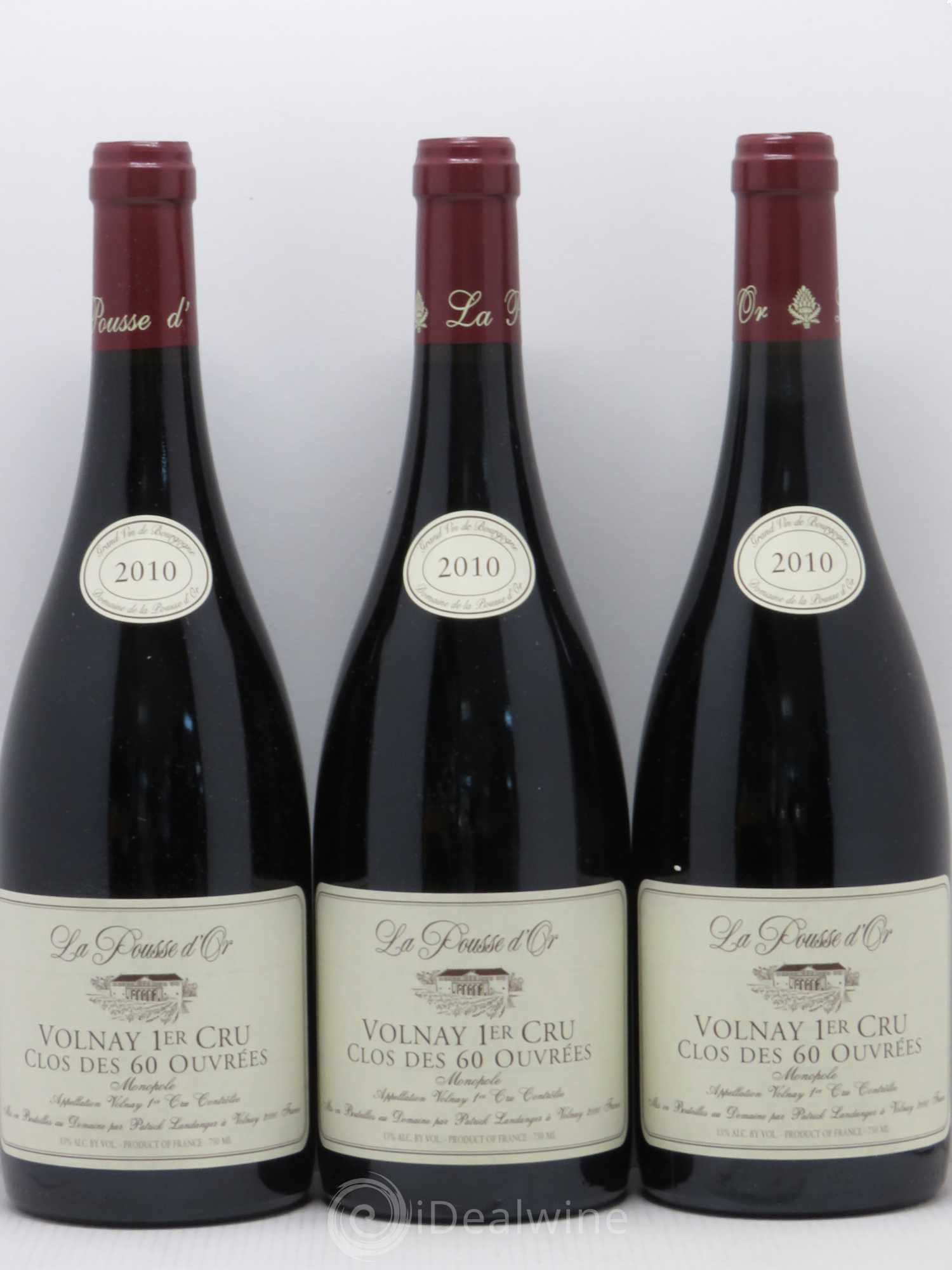 Volnay 1er Cru Clos des 60 ouvrées La Pousse d'Or (Domaine de) 2010 - Lot de 3 bouteilles - 0