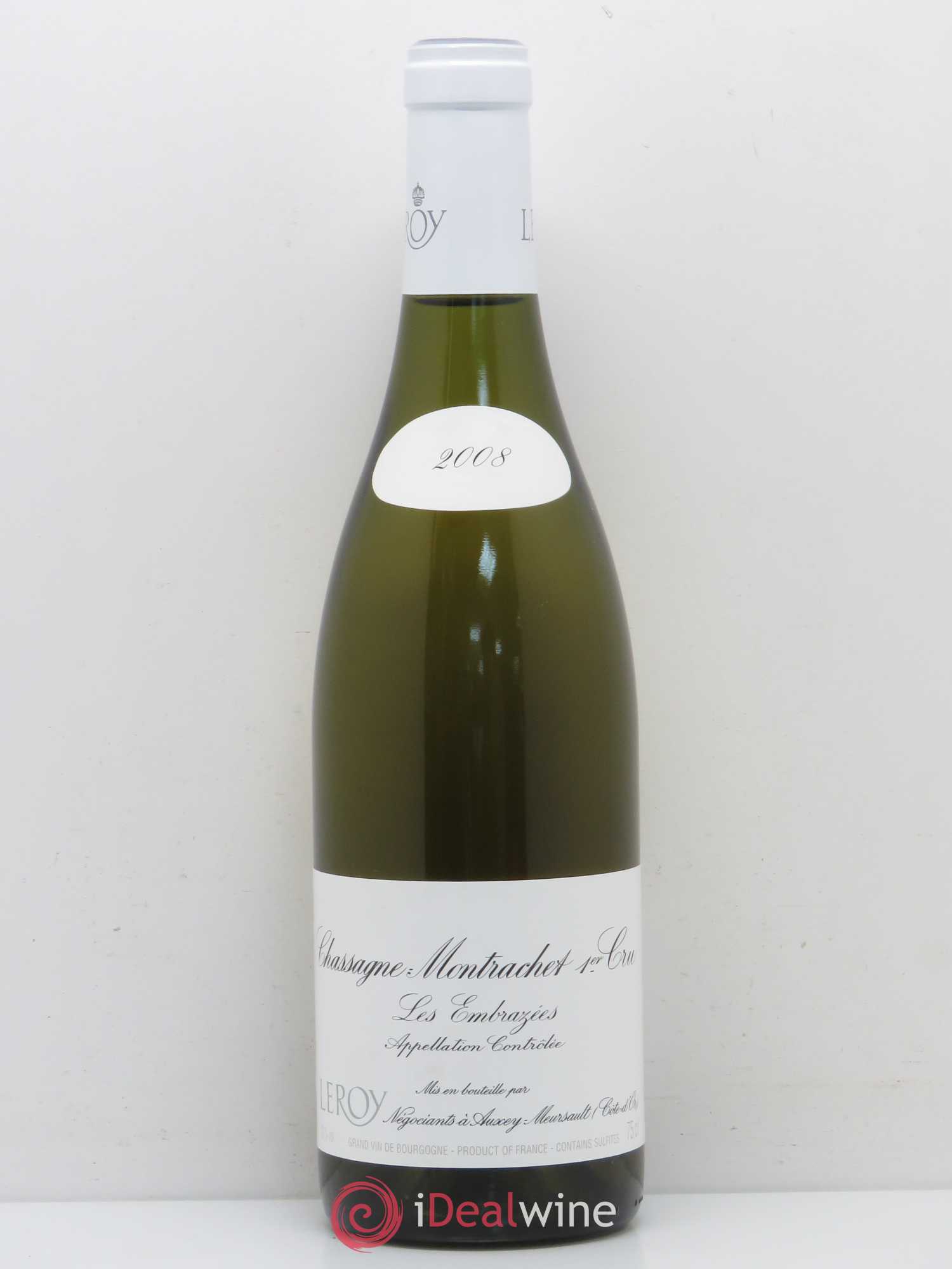 Chassagne-Montrachet 1er Cru Les Embrazées - Leroy SA 2008 - Posten von 1 Flasche - 0