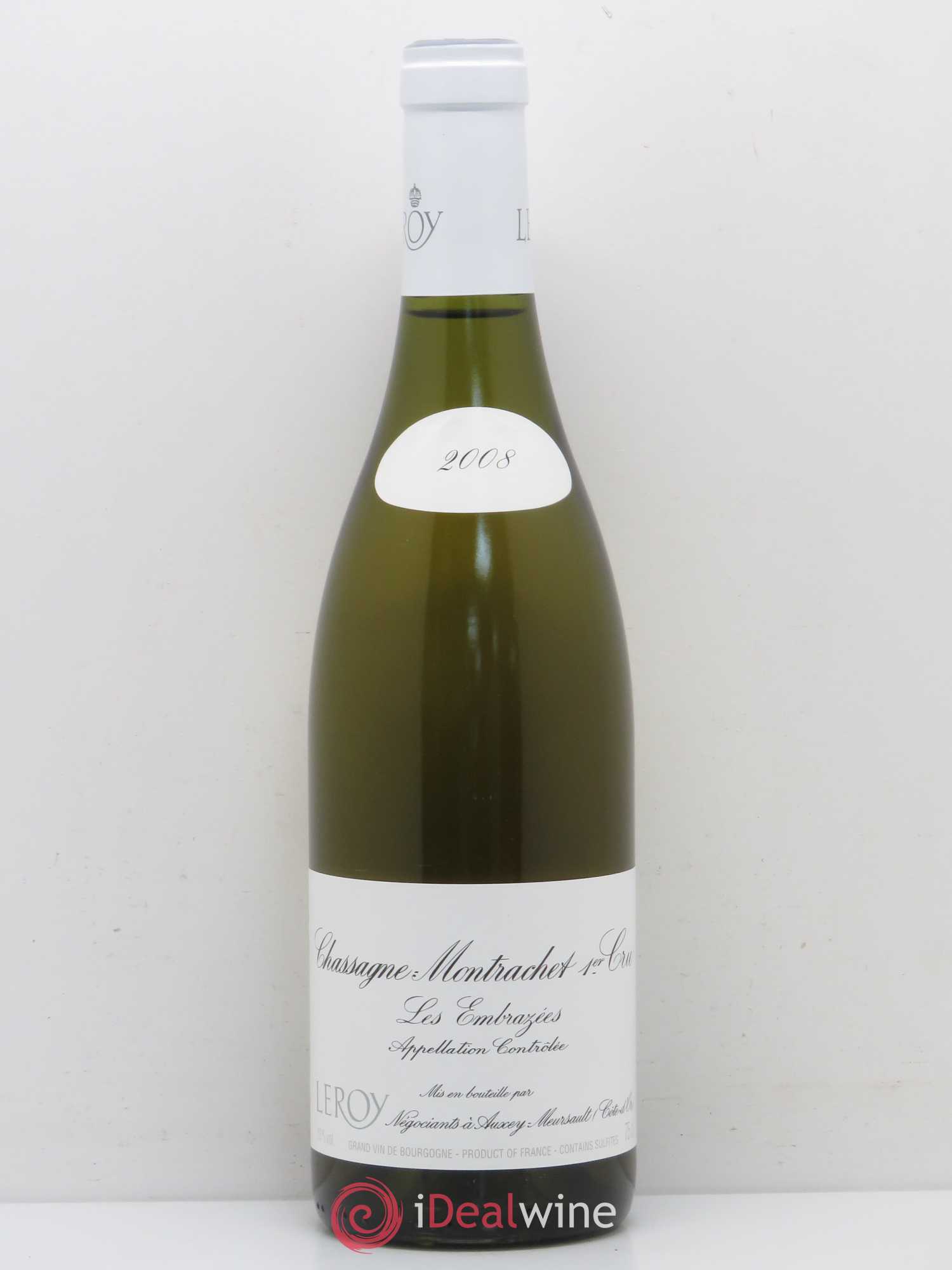 Chassagne-Montrachet 1er Cru Les Embrazées - Leroy SA 2008 - Lotto di 1 bottiglia - 0