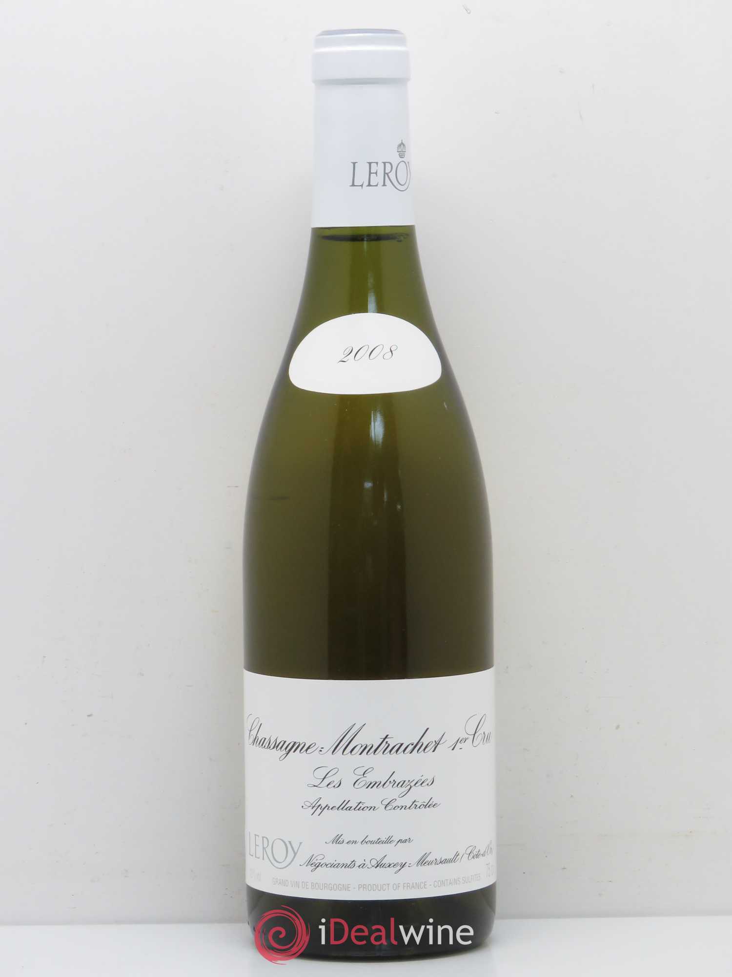 Chassagne-Montrachet 1er Cru Les Embrazées - Leroy SA 2008 - Posten von 1 Flasche - 0