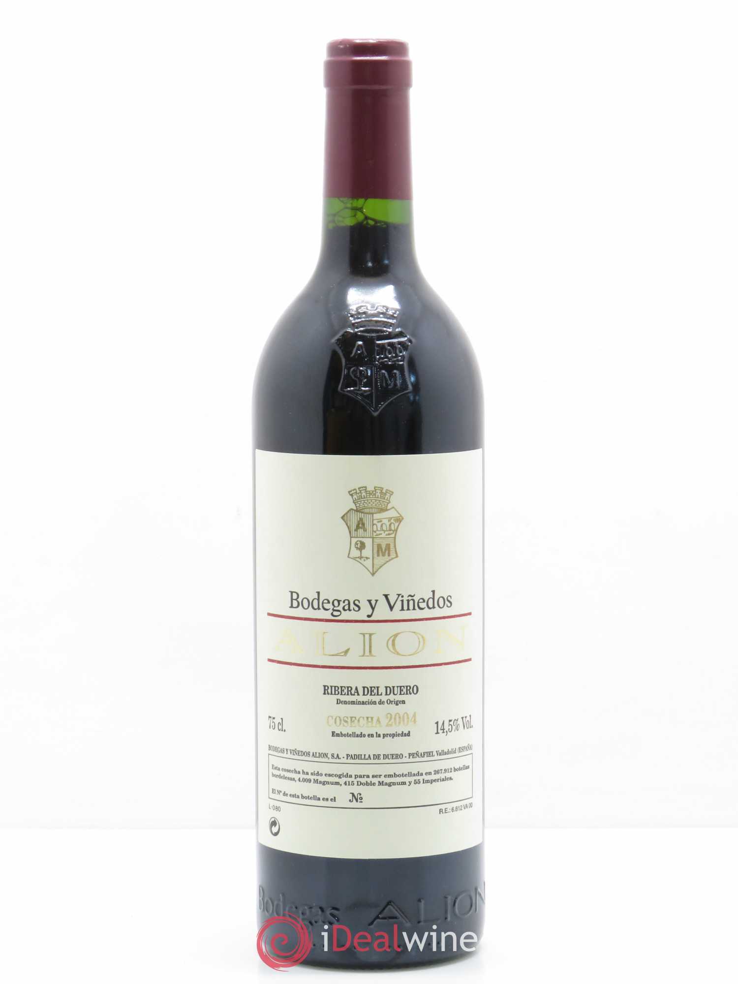 Ribera Del Duero DO Vega Sicilia Alion Famille Alvarez 2004 - Lot de 1 bouteille - 0