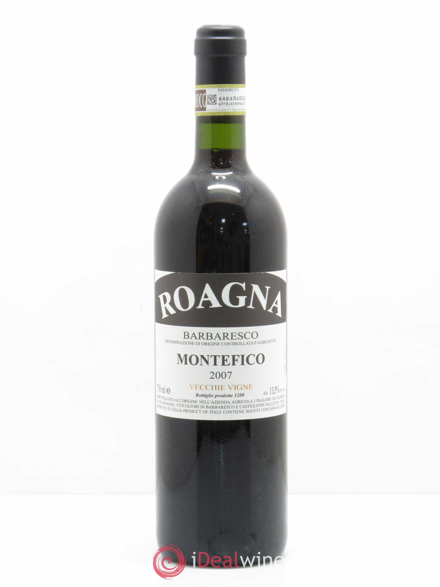 Barbaresco DOCG Montefico Vecchie Viti Roagna 2007 - Lot de 1 bouteille - 0