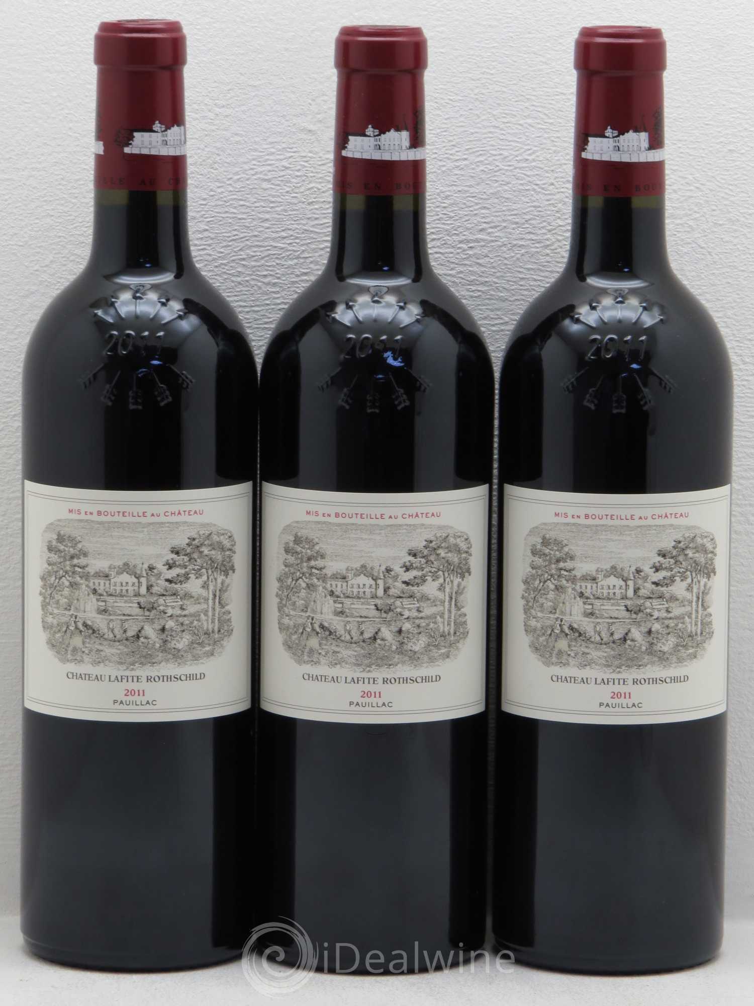 Château Lafite Rothschild 1er Grand Cru Classé 2011 - Lot de 3 bouteilles - 0