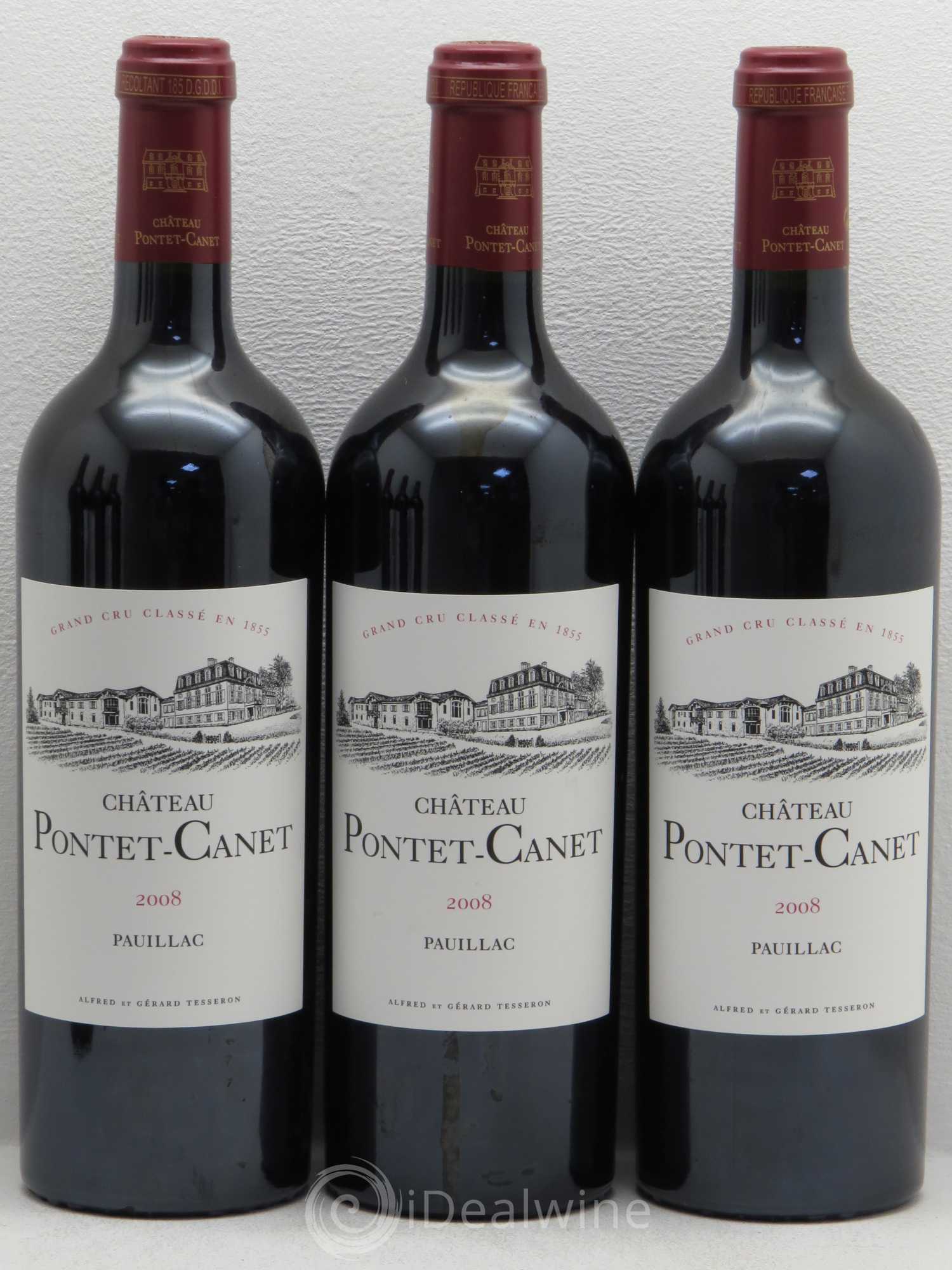 Château Pontet Canet 5ème Grand Cru Classé 2008 - Lot de 6 bouteilles - 1