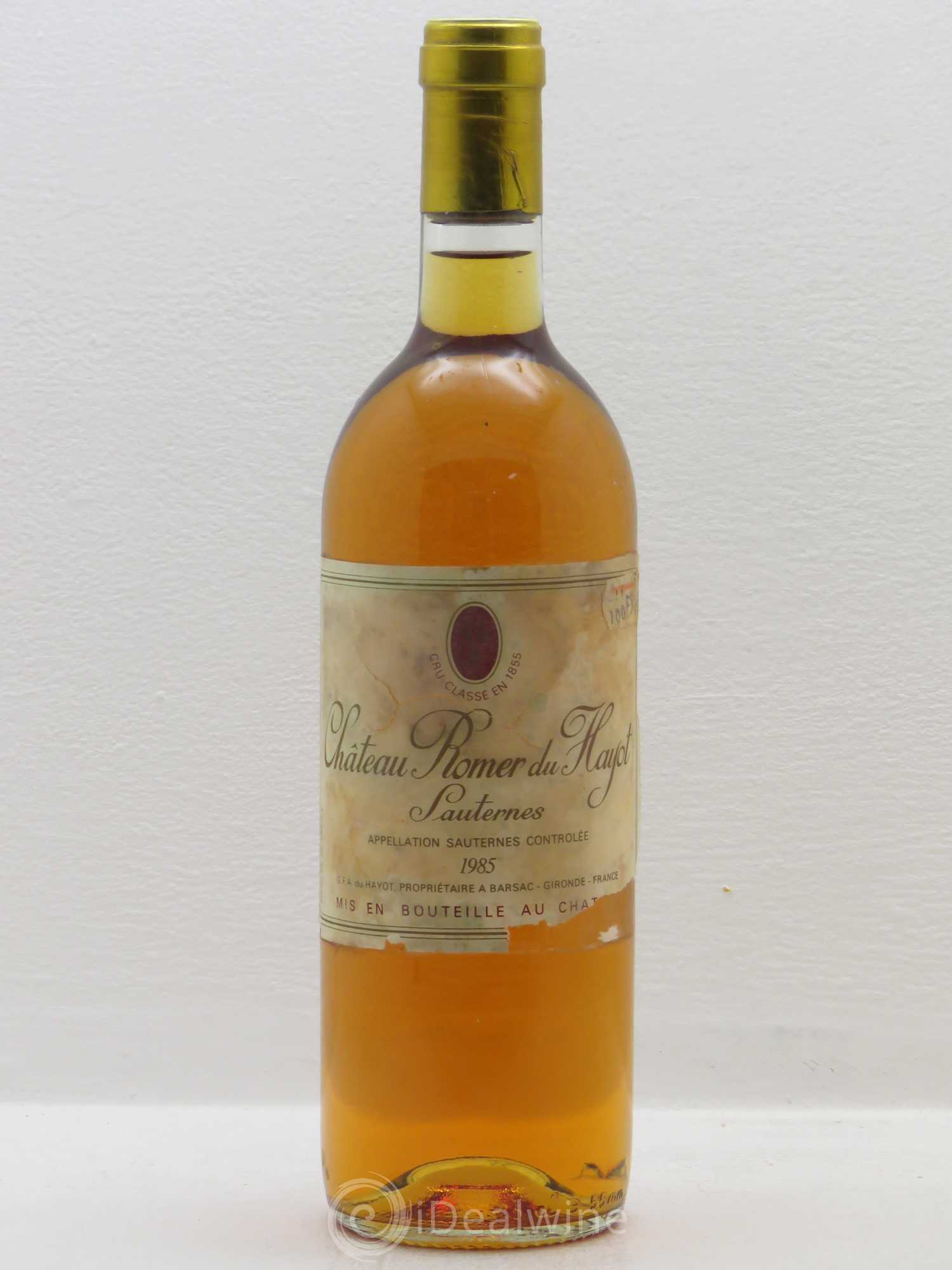 Château Romer du Hayot 2ème Grand Cru Classé (senza prezzo di riserva) 1985 - Lotto di 1 bottiglia - 0