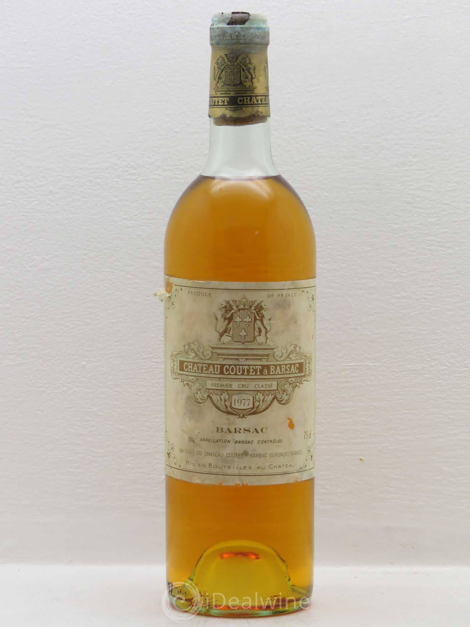 Château Coutet 1er Grand Cru Classé (senza prezzo di riserva) 1977 - Lotto di 1 bottiglia - 0