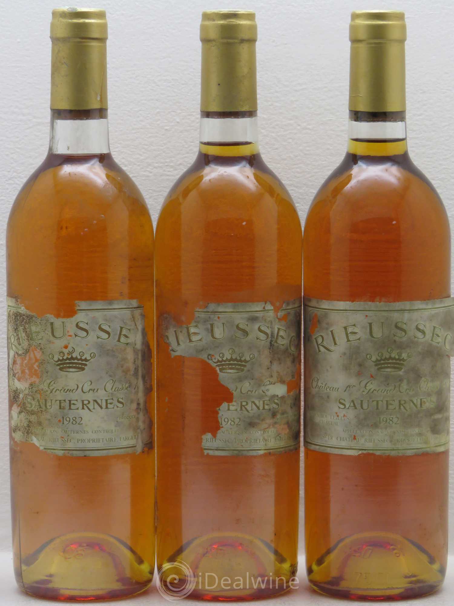 Château Rieussec 1er Grand Cru Classé (senza prezzo di riserva) 1982 - Lotto di 3 bottiglie - 0