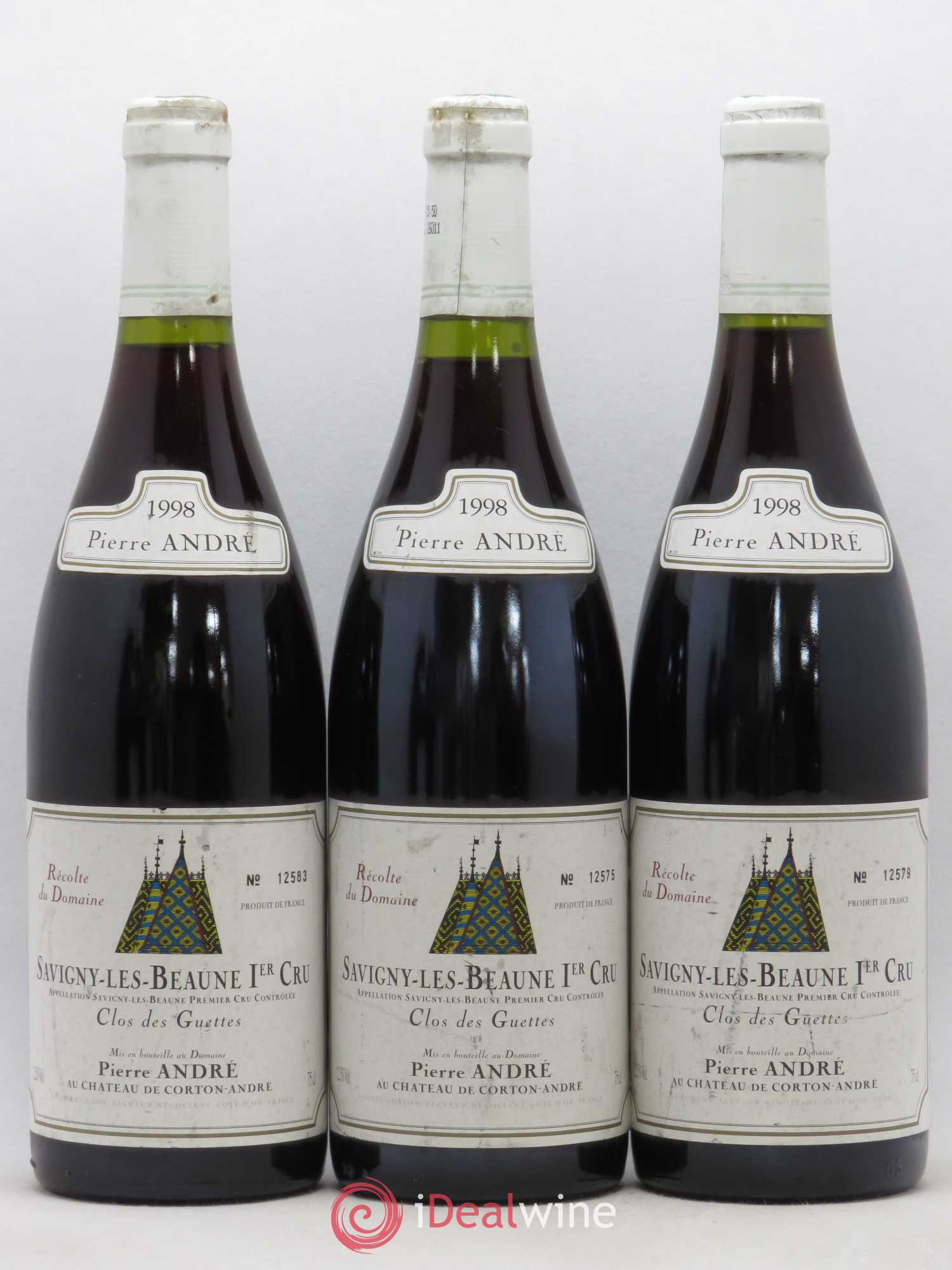 Savigny-lès-Beaune 1er Cru Clos Des Guettes Pierre André 1998 - Lot de 5 bouteilles - 1