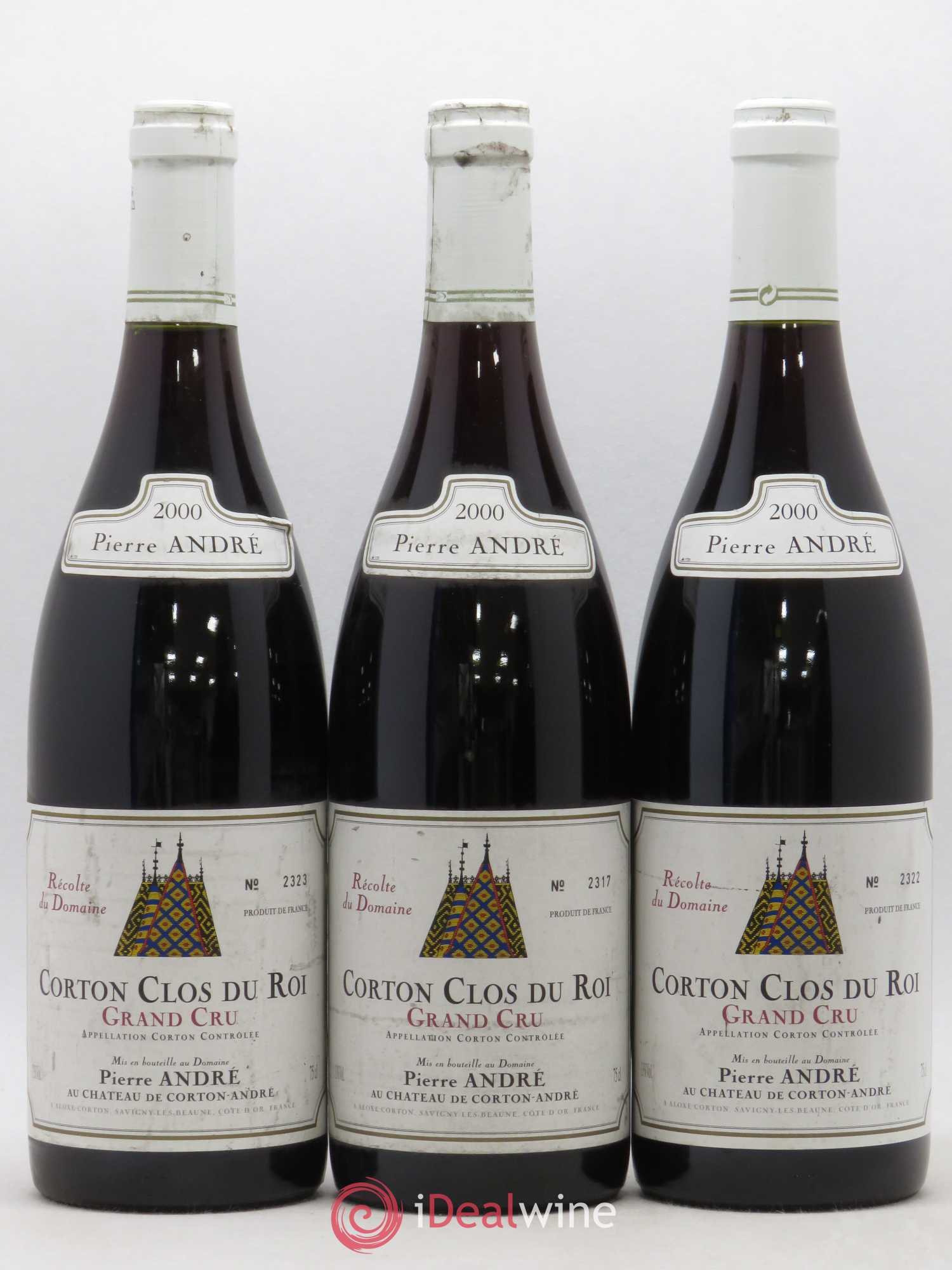 Corton Grand Cru Pierre André 2000 - Lot de 3 bouteilles - 0