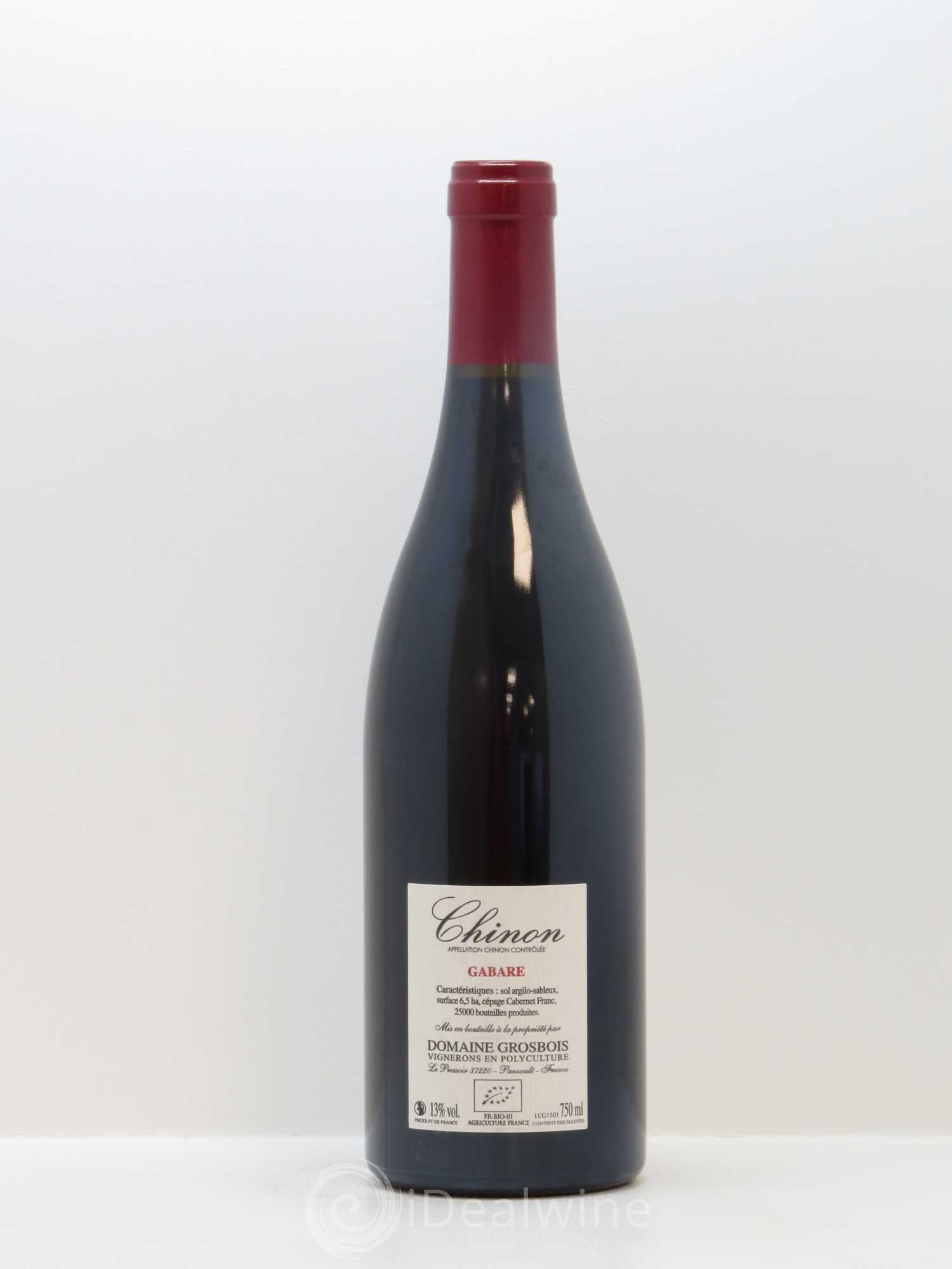 Chinon Gabare Domaine Grosbois 2015 - Lot de 1 bouteille - 1