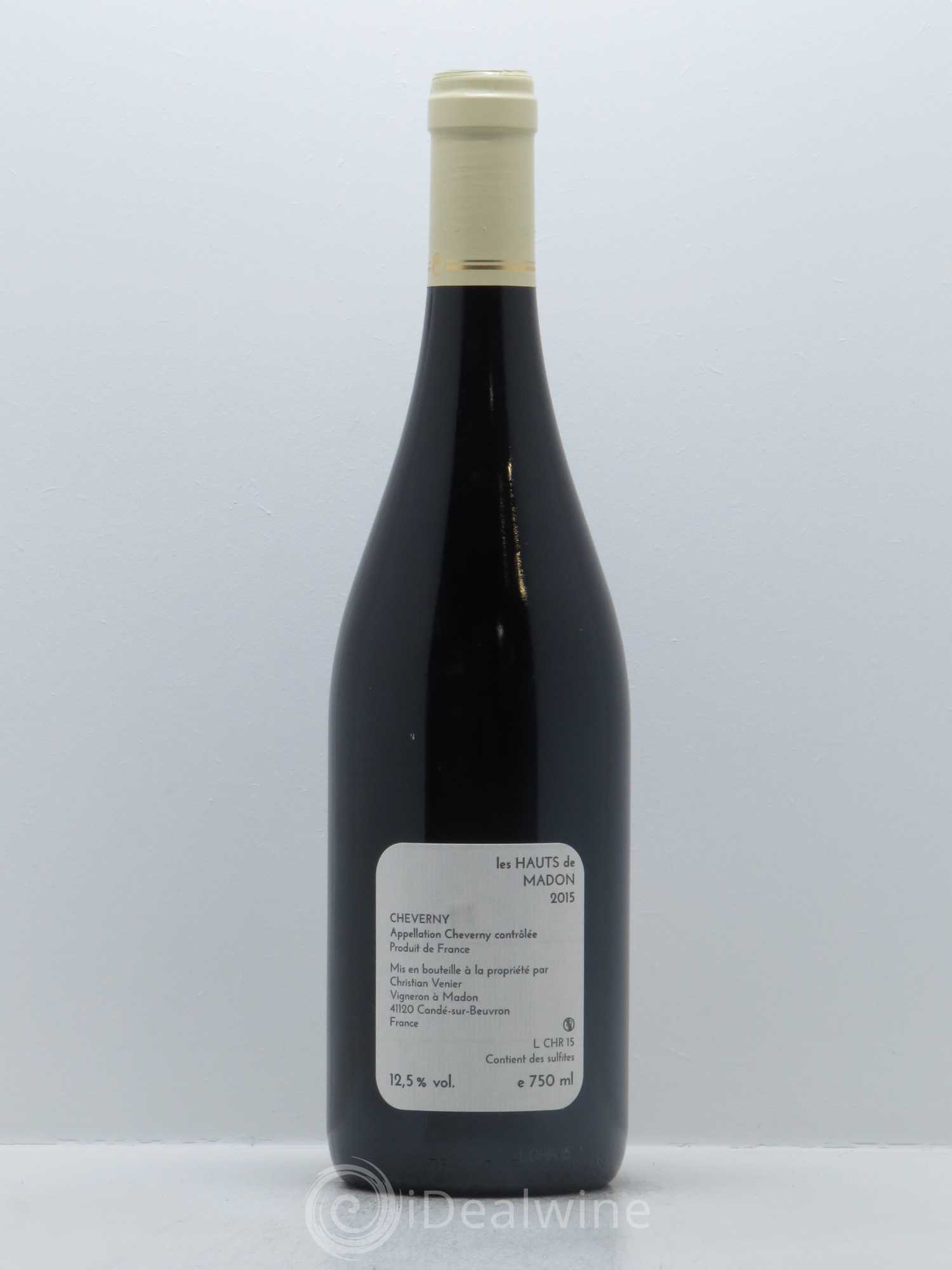 Cheverny Les Hauts de Madon Christian Vénier 2015 - Lot de 1 bouteille - 1