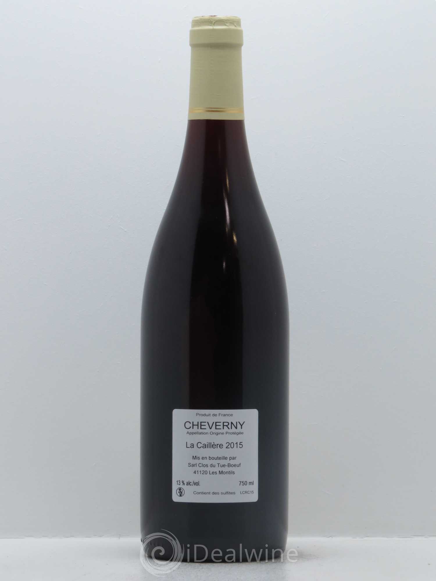 Cheverny La Caillère Clos du Tue-Boeuf 2015 - Lot de 1 bouteille - 1