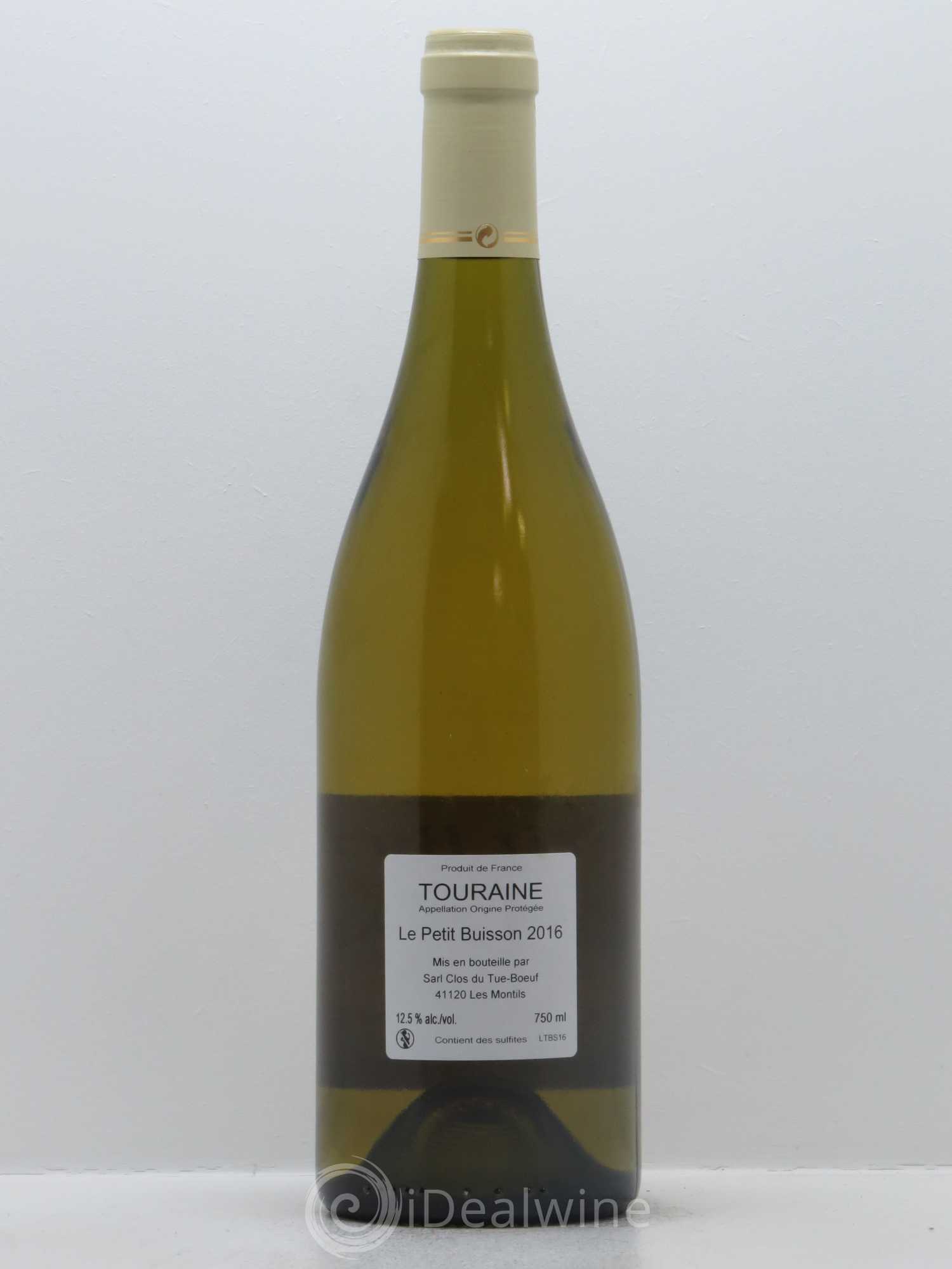 Touraine Le Petit Buisson Clos du Tue-Boeuf 2016 - Lot de 1 bouteille - 1