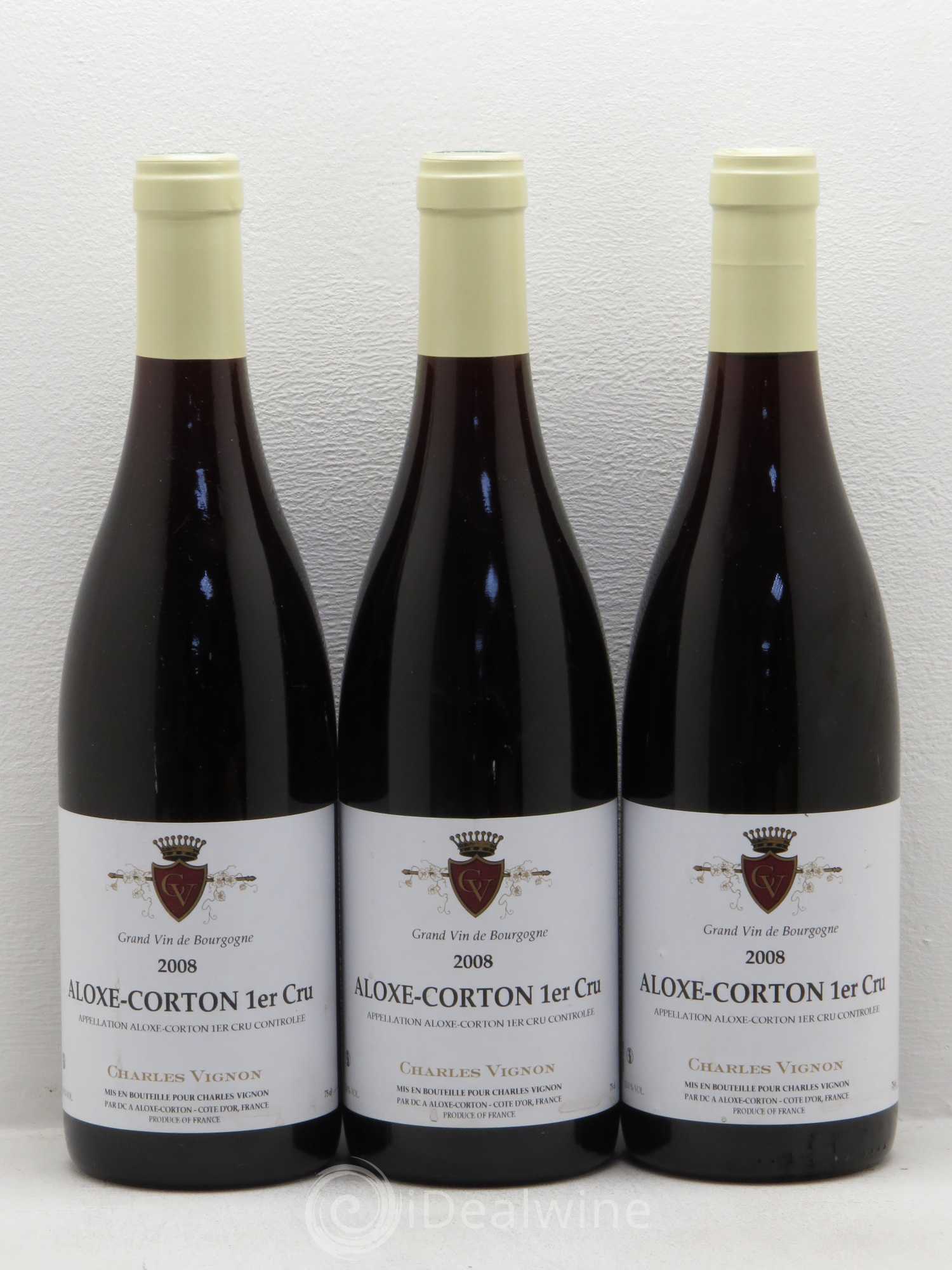 Aloxe-Corton 1er Cru Charles Vignon 2008 - Lot de 6 bouteilles - 1