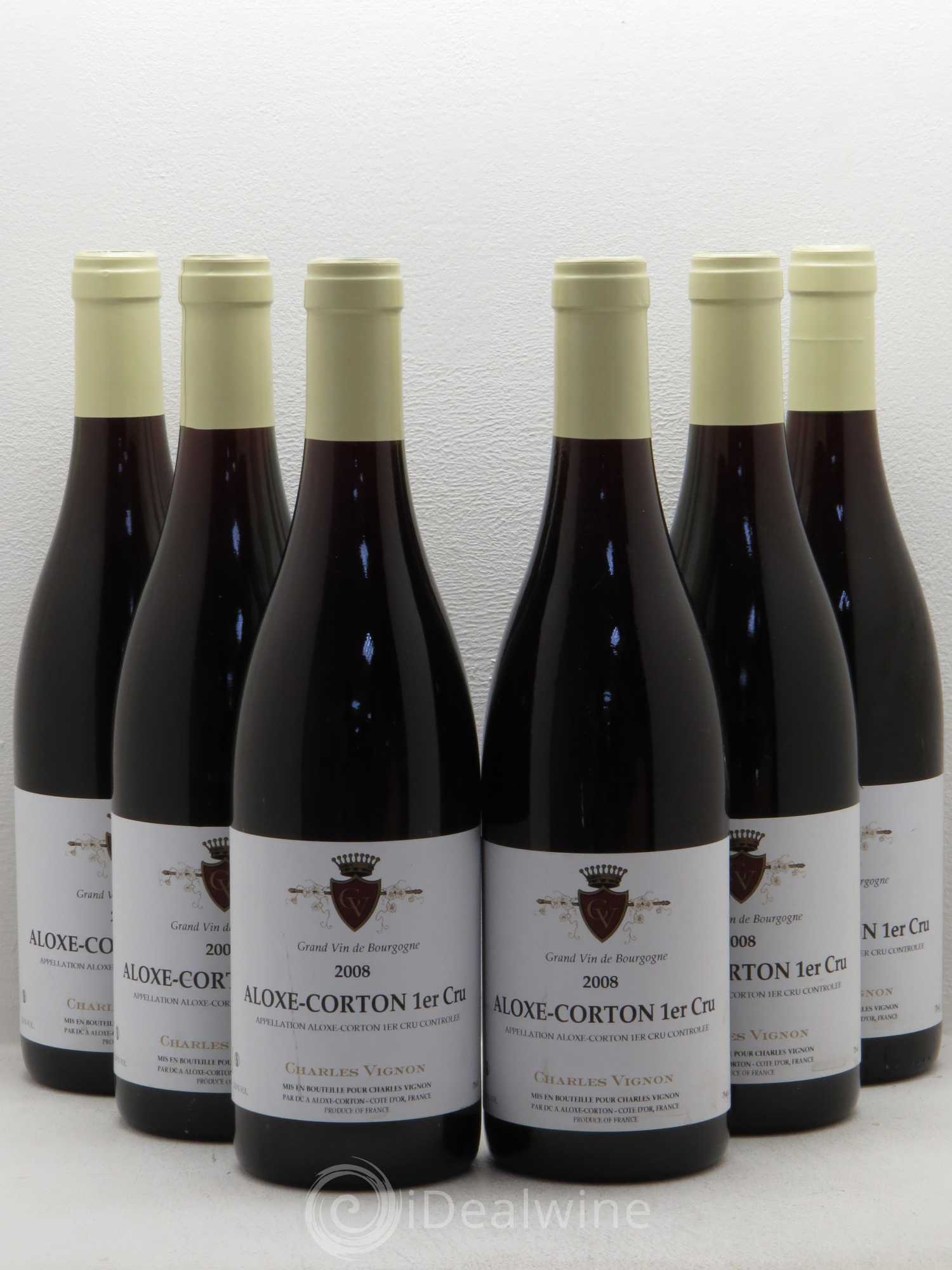 Aloxe-Corton 1er Cru Charles Vignon 2008 - Lot de 6 bouteilles - 0