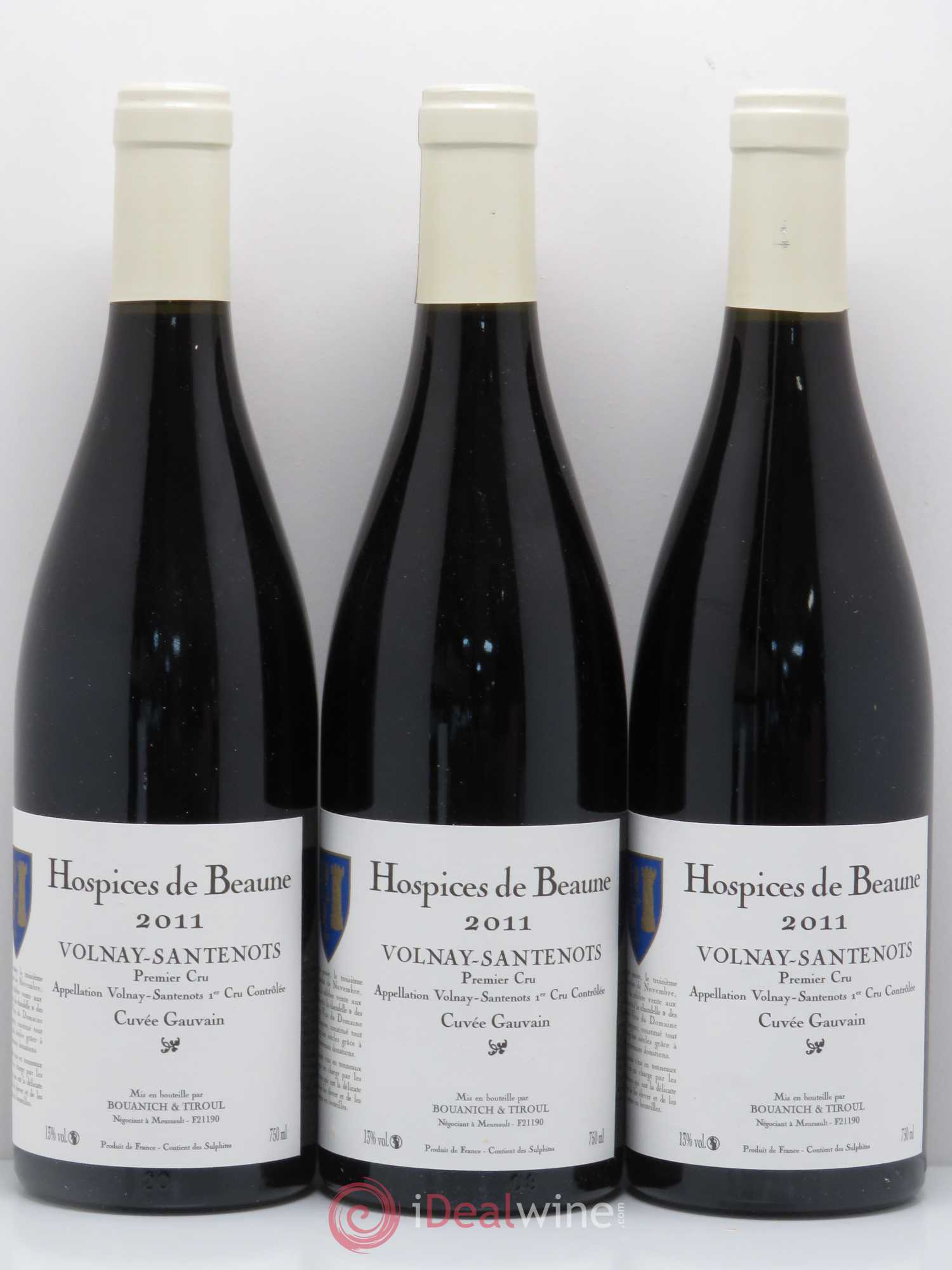Volnay 1er Cru Santenots Cuvee Gauvain Hospices de Beaune 2011 - Posten von 3 Flaschen - 0