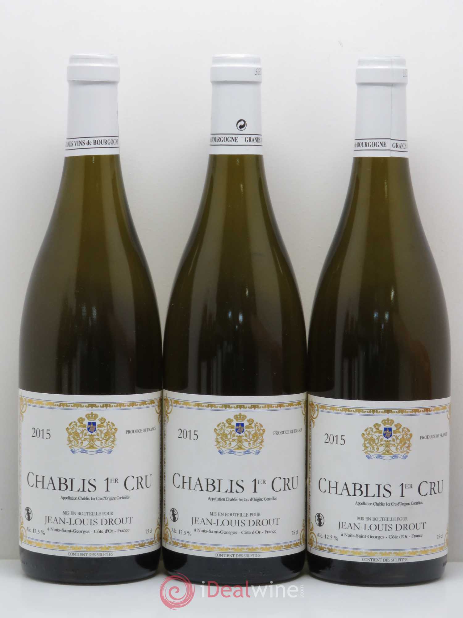 Chablis 1er Cru Domaine Jean Louis Drout 2015 - Posten von 6 Flaschen - 1