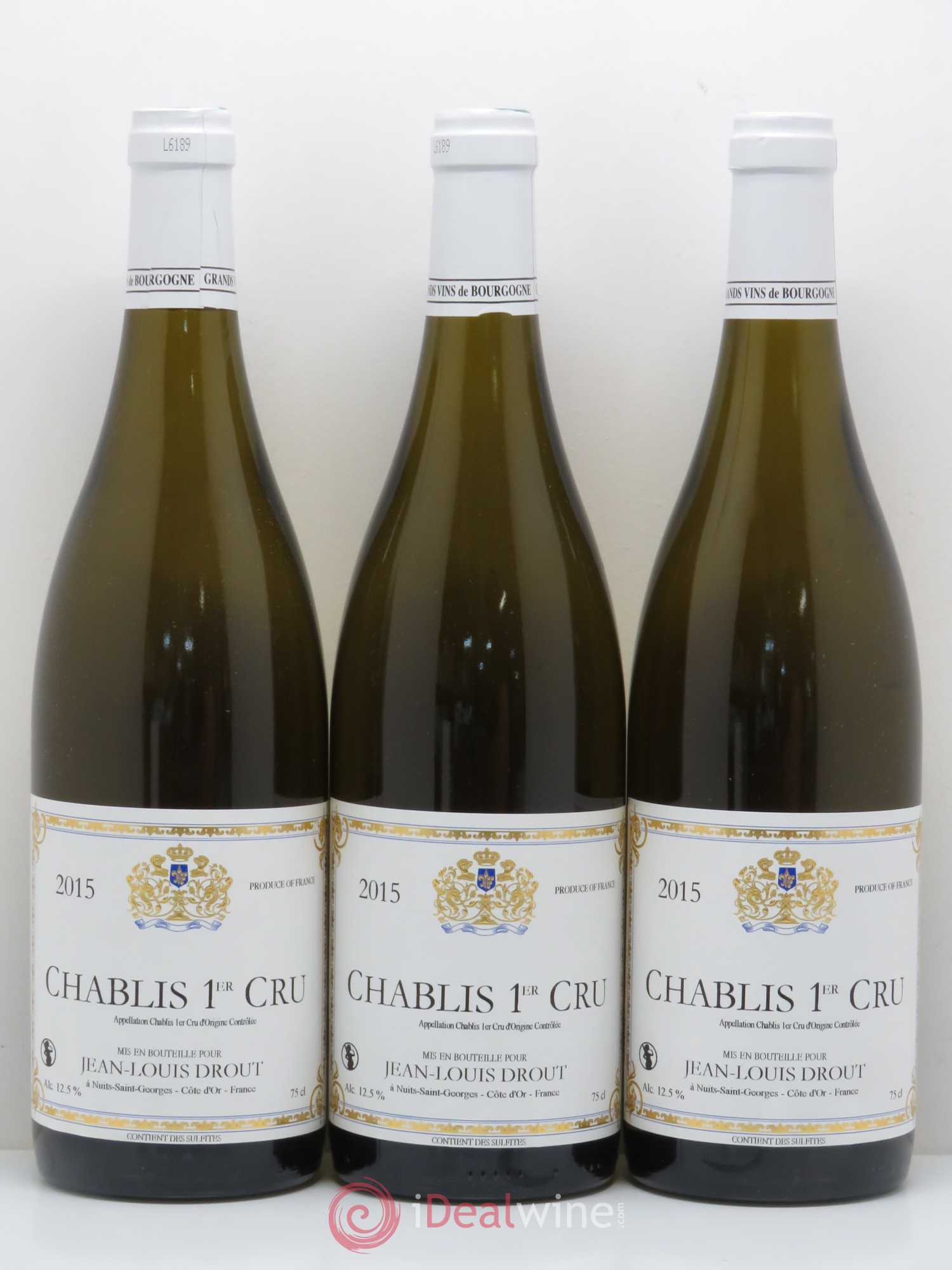 Chablis 1er Cru Domaine Jean Louis Drout 2015 - Posten von 6 Flaschen - 2