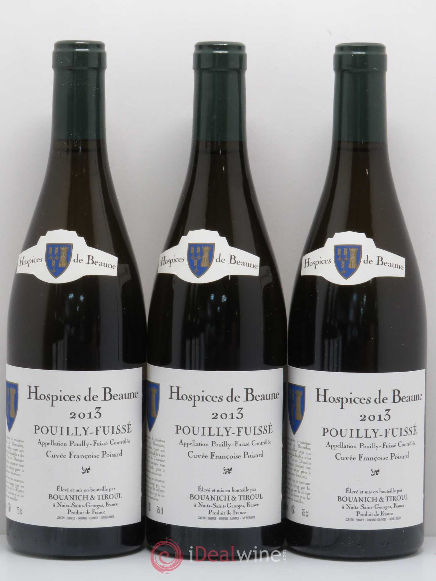 Pouilly-Fuissé Cuvée Françoise poisard hospices de beaune - Bouanich et Tiroul 2013 - Posten von 6 Flaschen - 1
