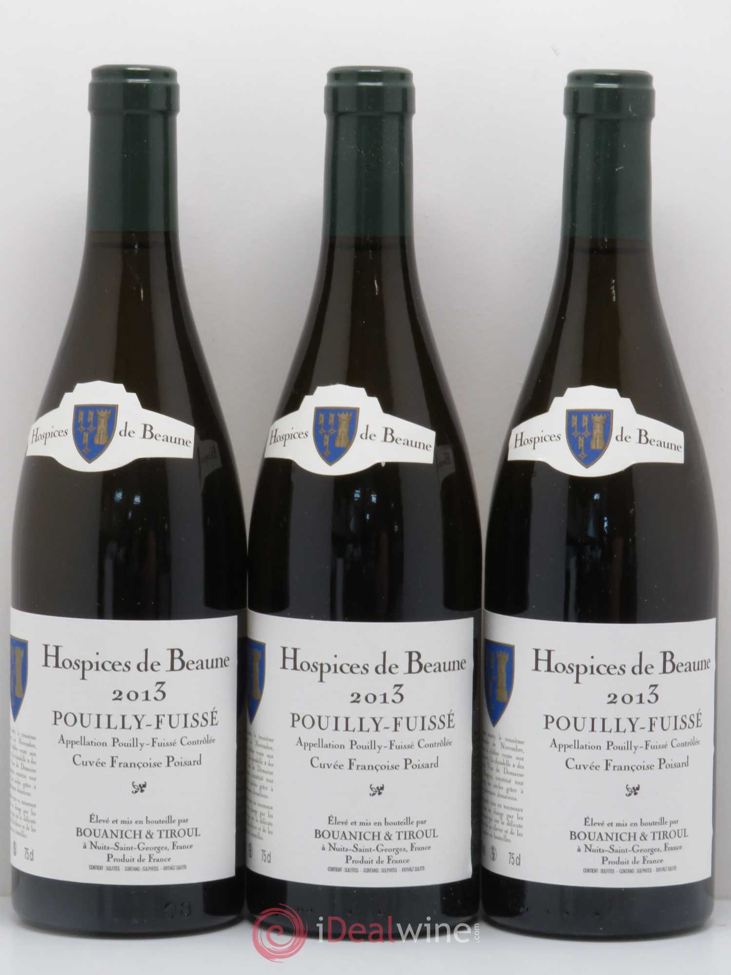 Pouilly-Fuissé Cuvée Françoise poisard hospices de beaune - Bouanich et Tiroul 2013 - Posten von 6 Flaschen - 2