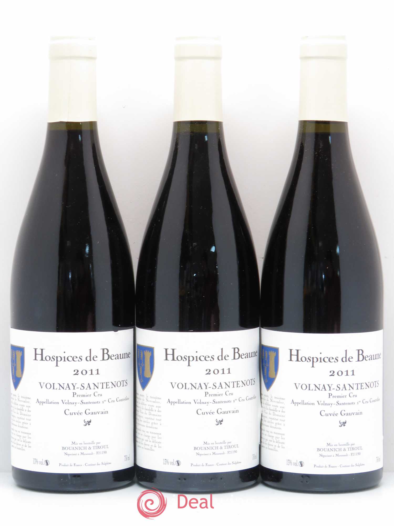 Volnay 1er Cru Santenots Hospices de Beaune Cuvée Gauvain Bouanich et Tiroul 2011 - Posten von 6 Flaschen - 2