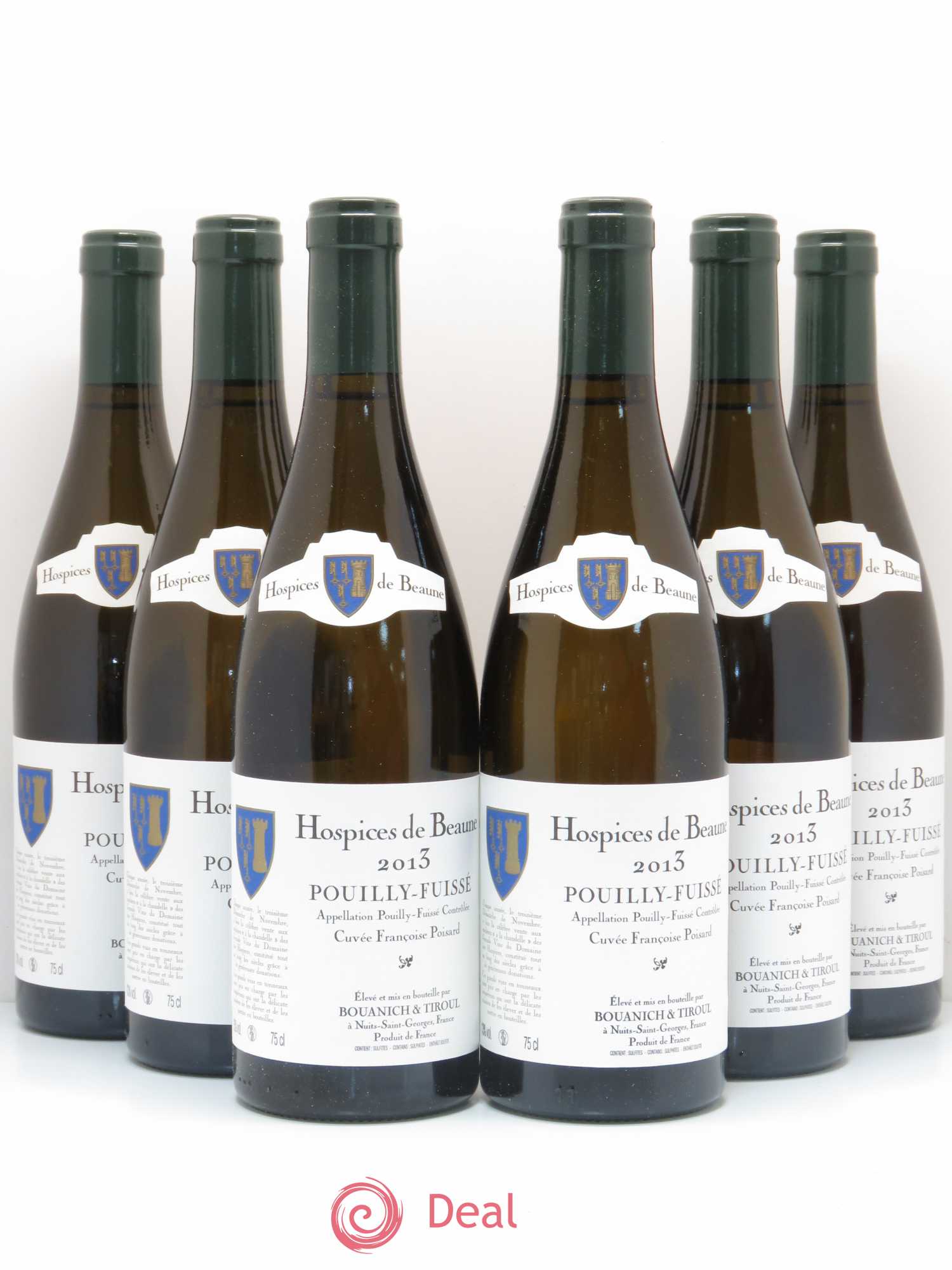 Pouilly-Fuissé Hospices de Beaune Cuvée Francoise Poisard Bouanich et Tiroul 2013 - Posten von 6 Flaschen - 0