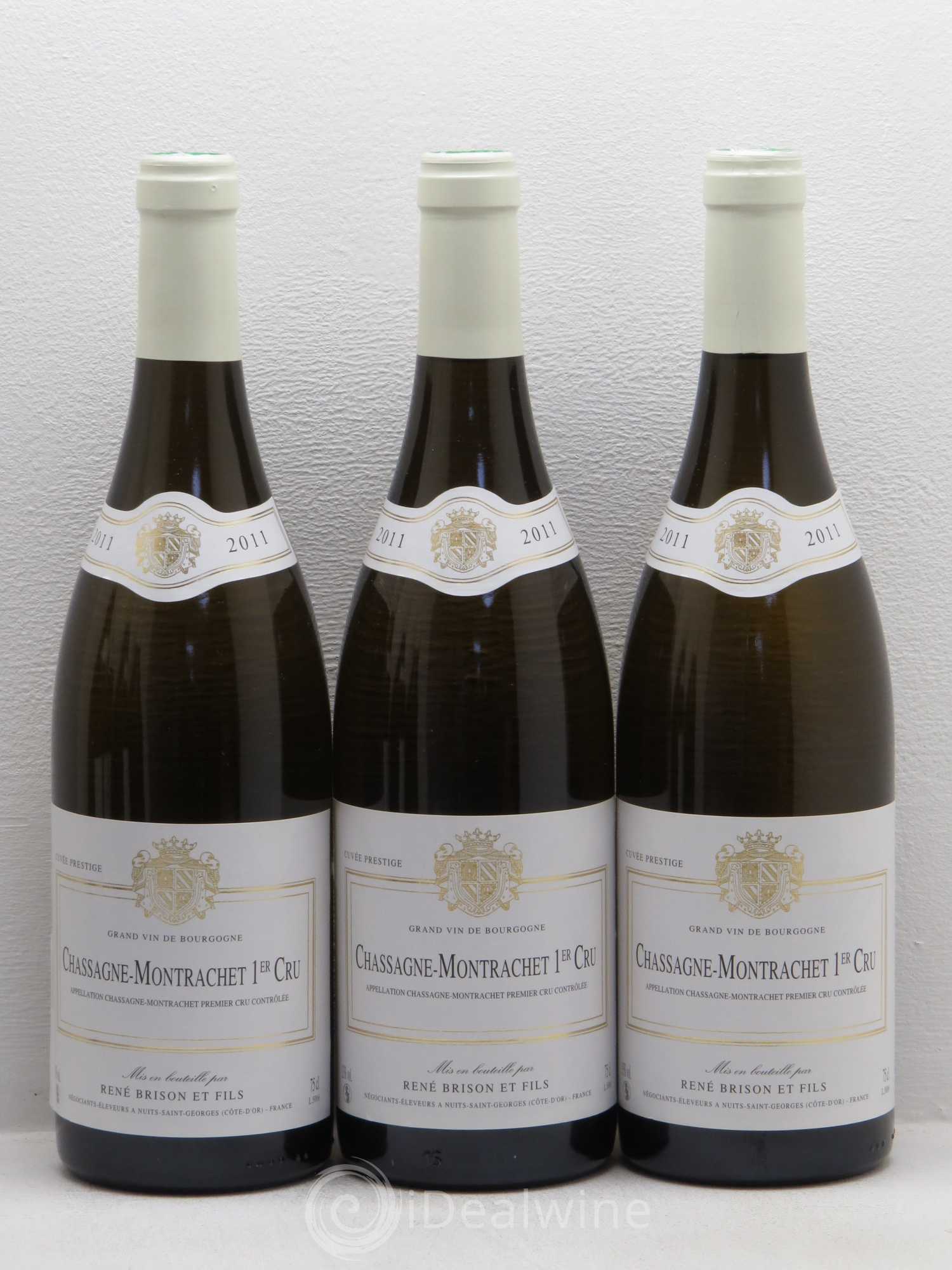 Chassagne-Montrachet 1er Cru Rene Brison Et Fils 2011 - Lot de 6 bouteilles - 1