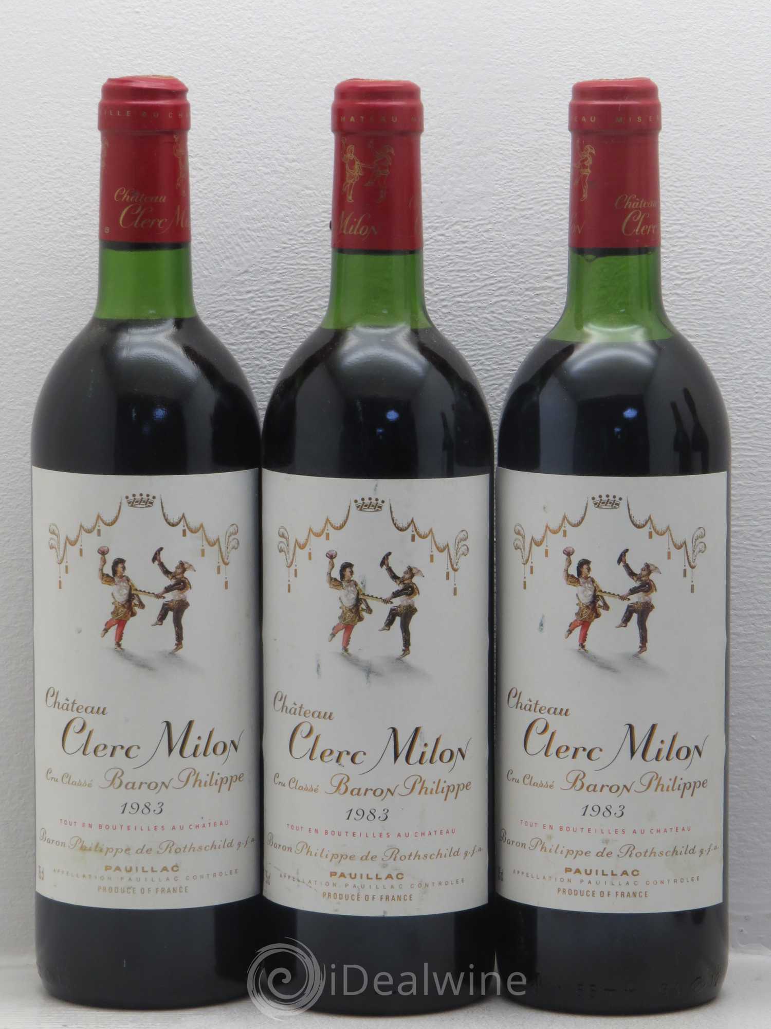 Château Clerc Milon 5ème Grand Cru Classé 1983 - Lot de 5 bouteilles - 1