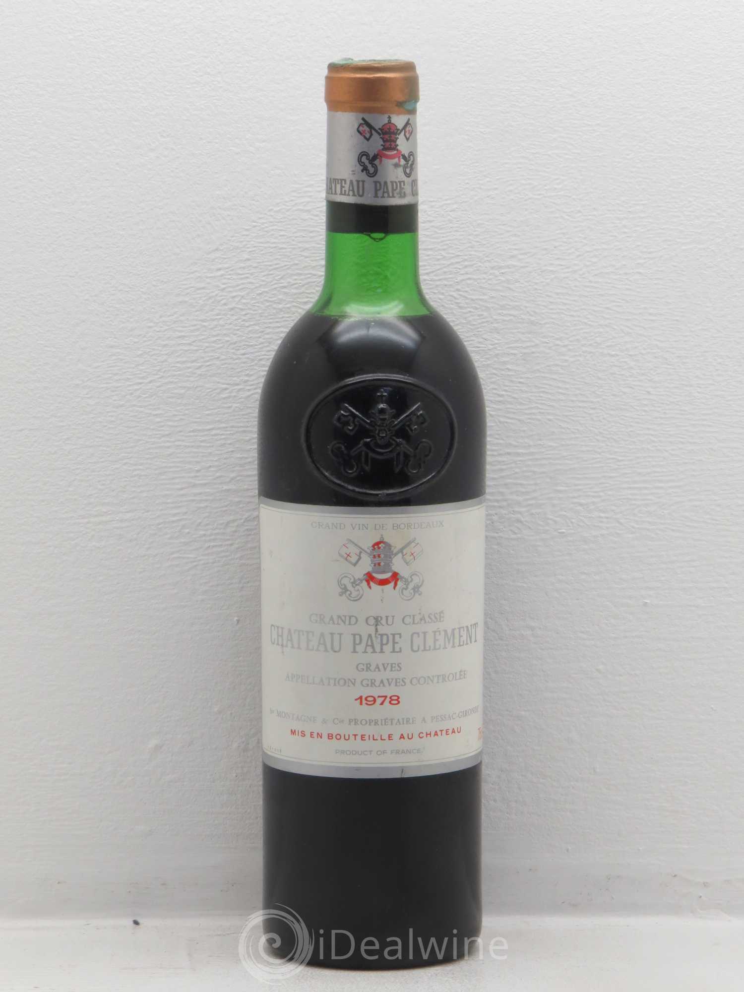 Château Pape Clément Cru Classé de Graves 1978 - Lot de 1 bouteille - 0