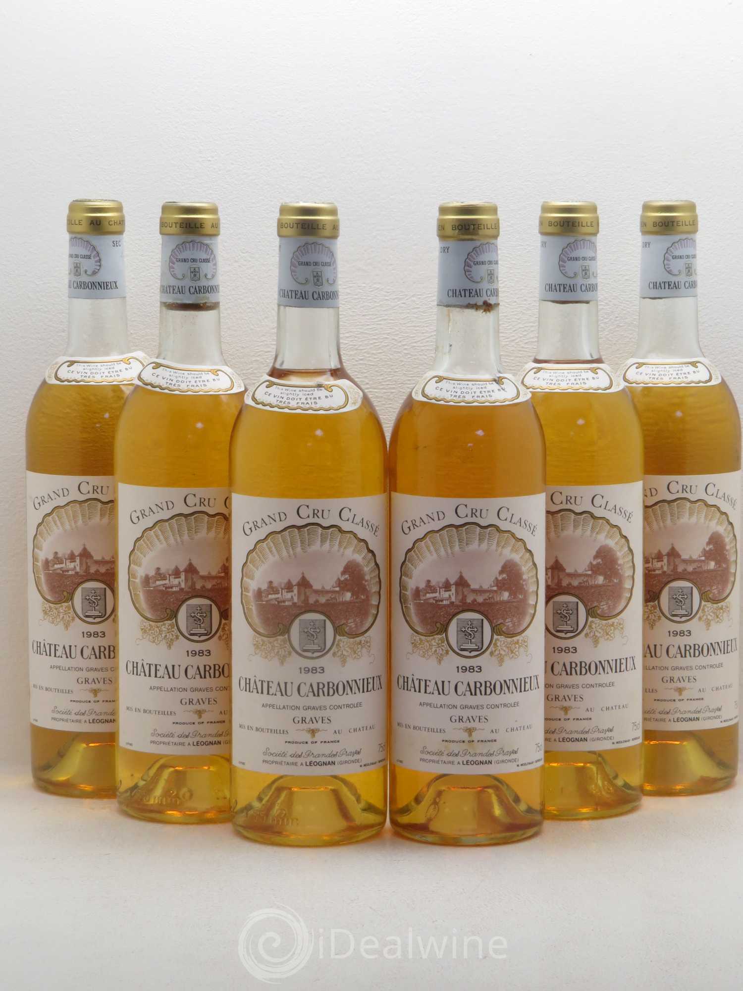 Château Carbonnieux Cru Classé de Graves 1983 - Lot de 6 bouteilles - 0