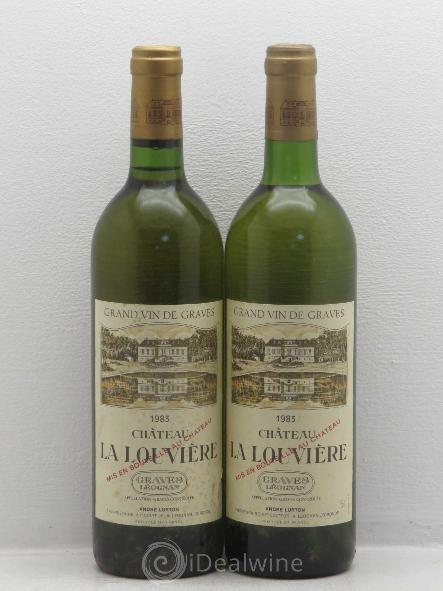 Château la Louvière 1983 - Lot de 2 bouteilles - 0