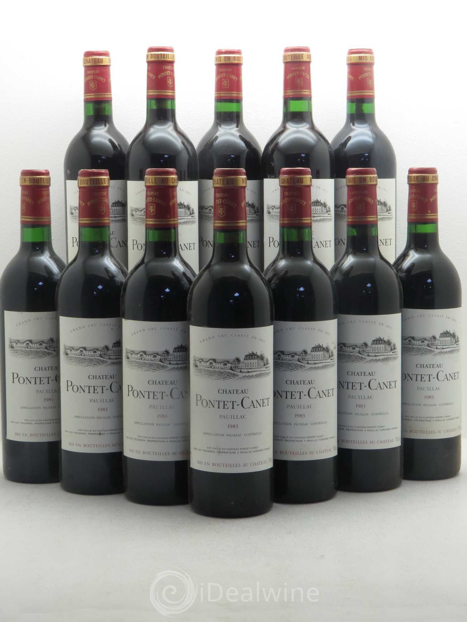 Château Pontet Canet 5ème Grand Cru Classé 1983 - Lot de 12 bouteilles - 0