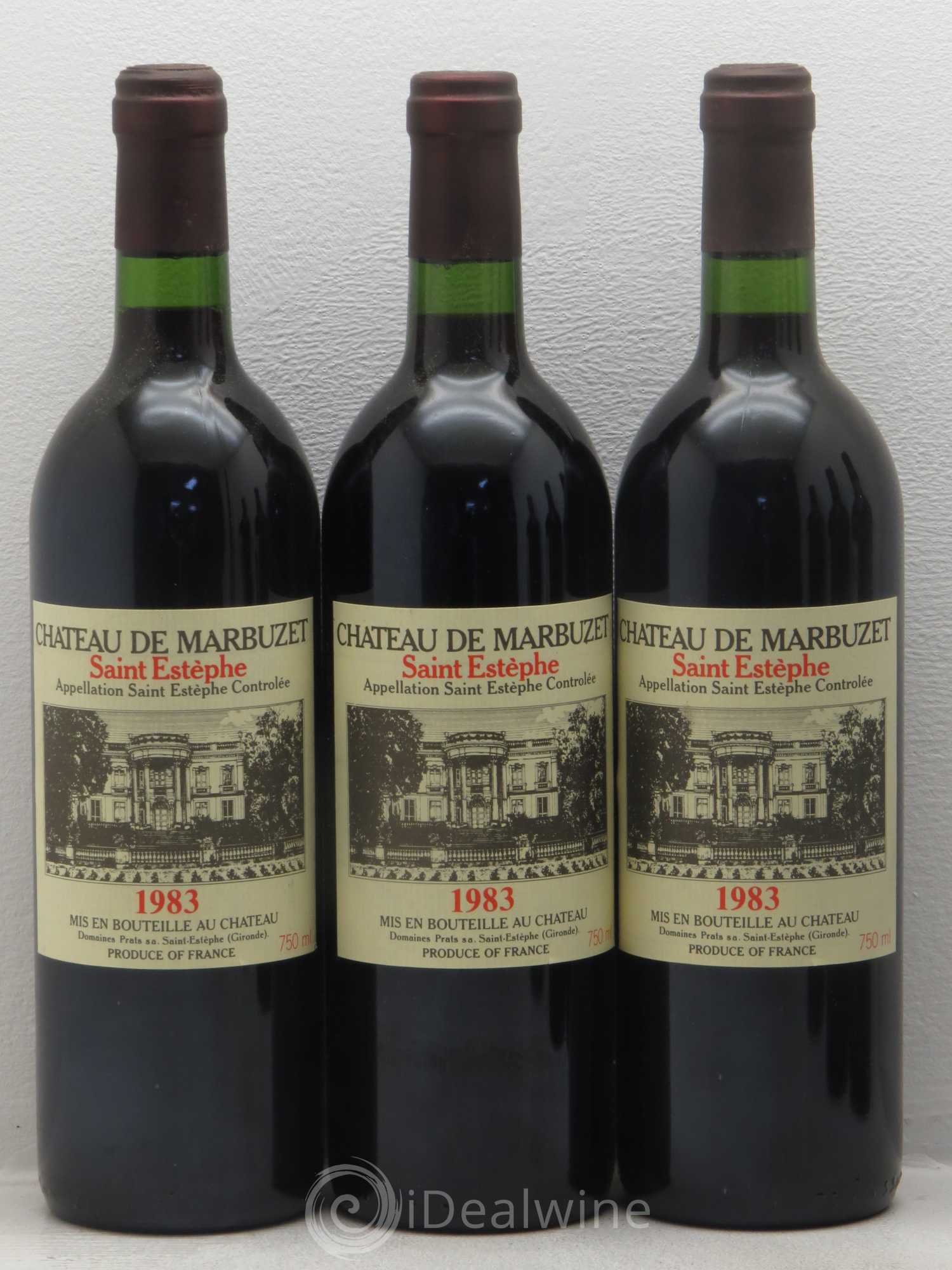 Château de Marbuzet Cru Bourgeois 1983 - Lot de 6 bouteilles - 1